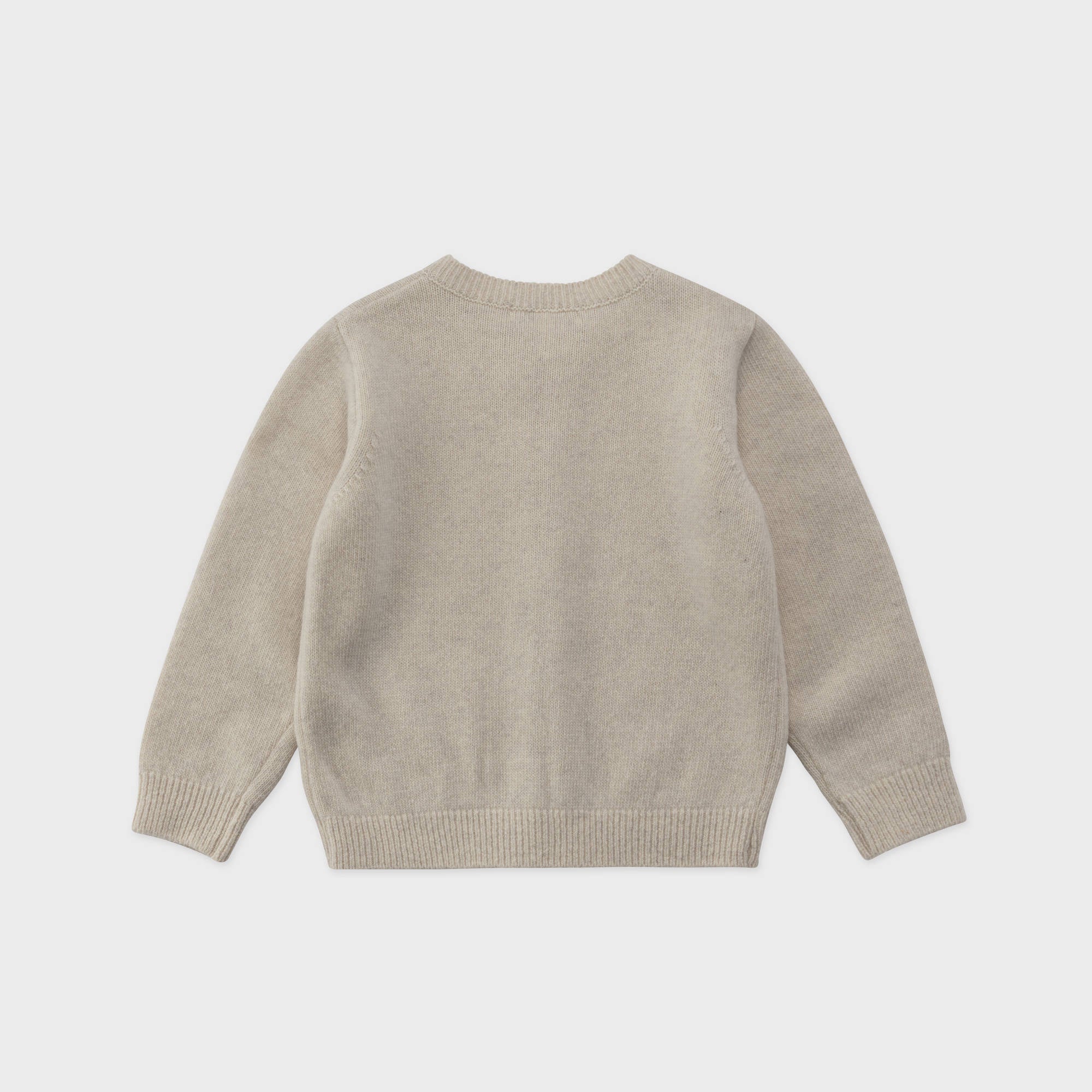 Girls Beige Wool Cardigan