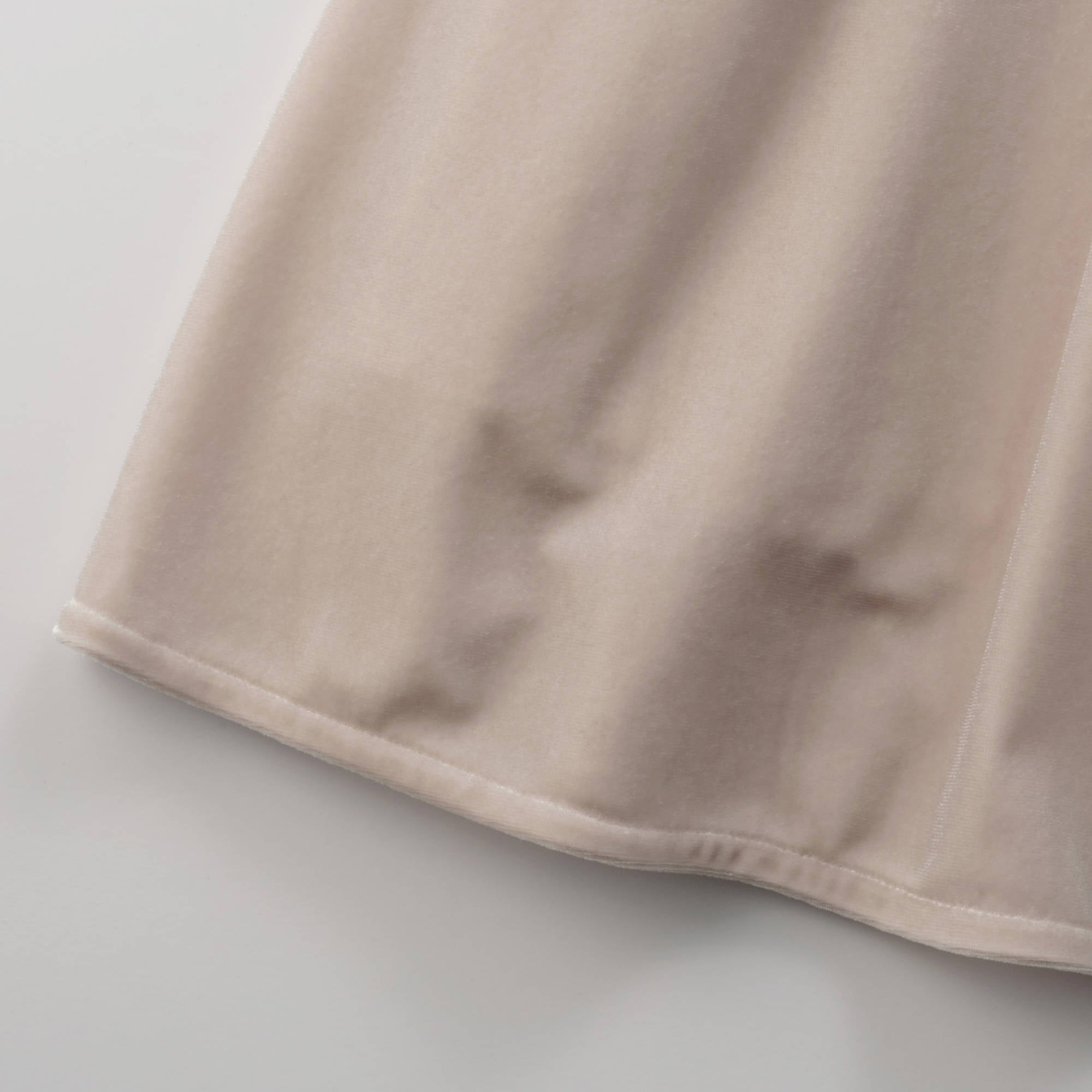 Girls Beige Embroidered Collar Velvet Dress
