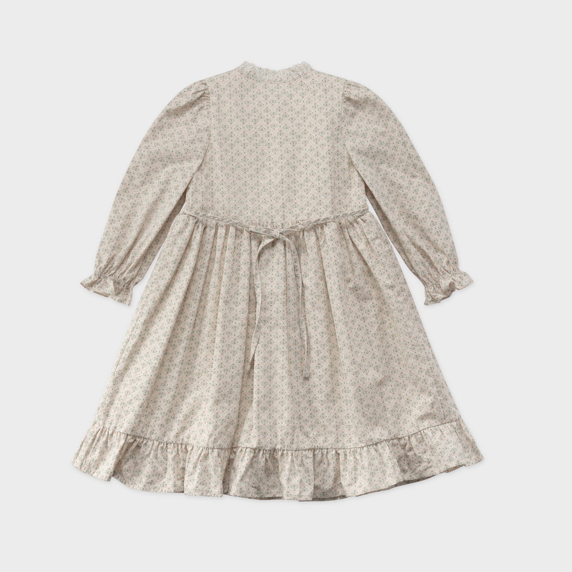 Girls Light Pink Floral Cotton Dress