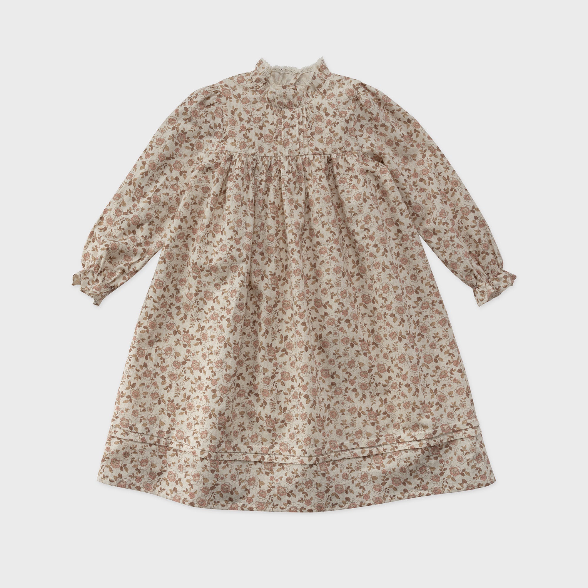 Girls Pink Floral Cotton Dress