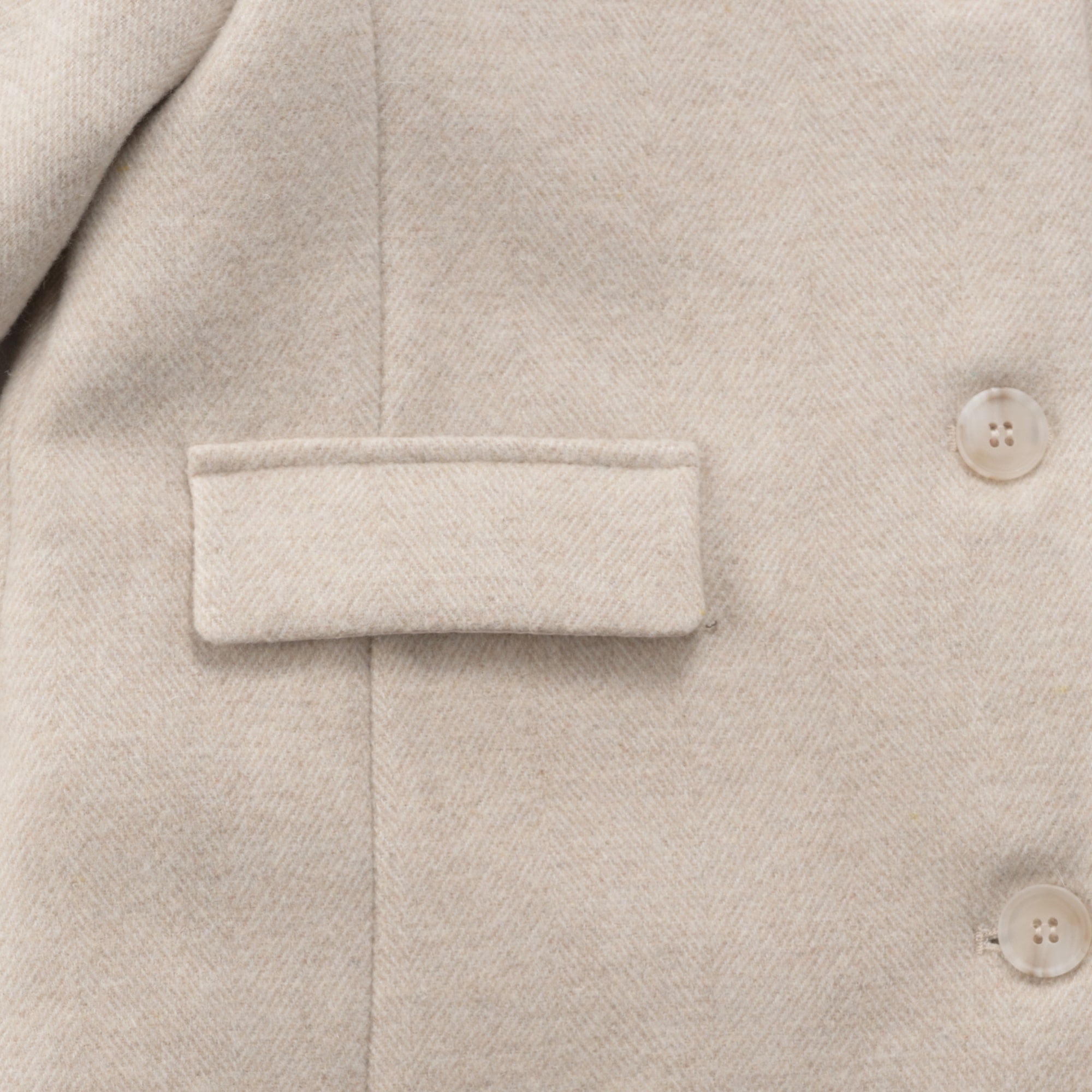Girls Beige  Wool Coat