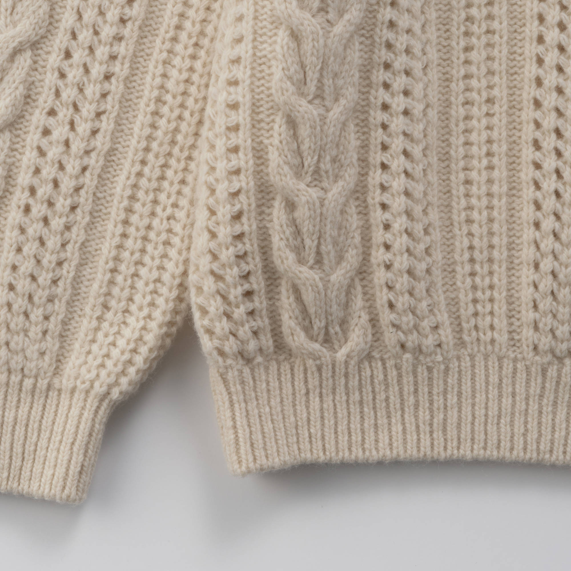 Girls Beige Wool Sweater