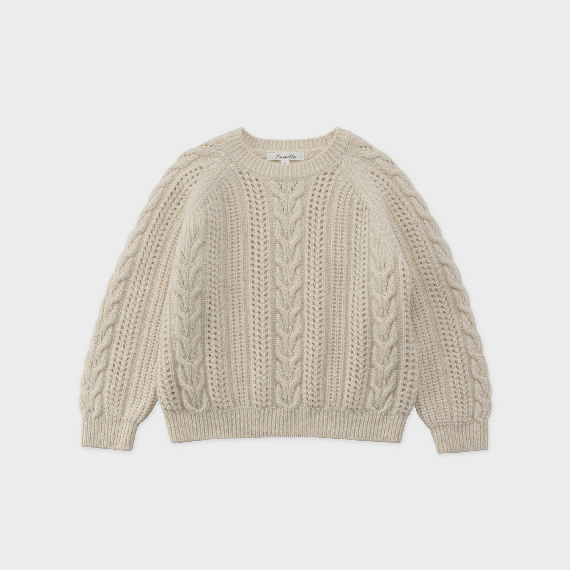 Girls Beige Wool Sweater