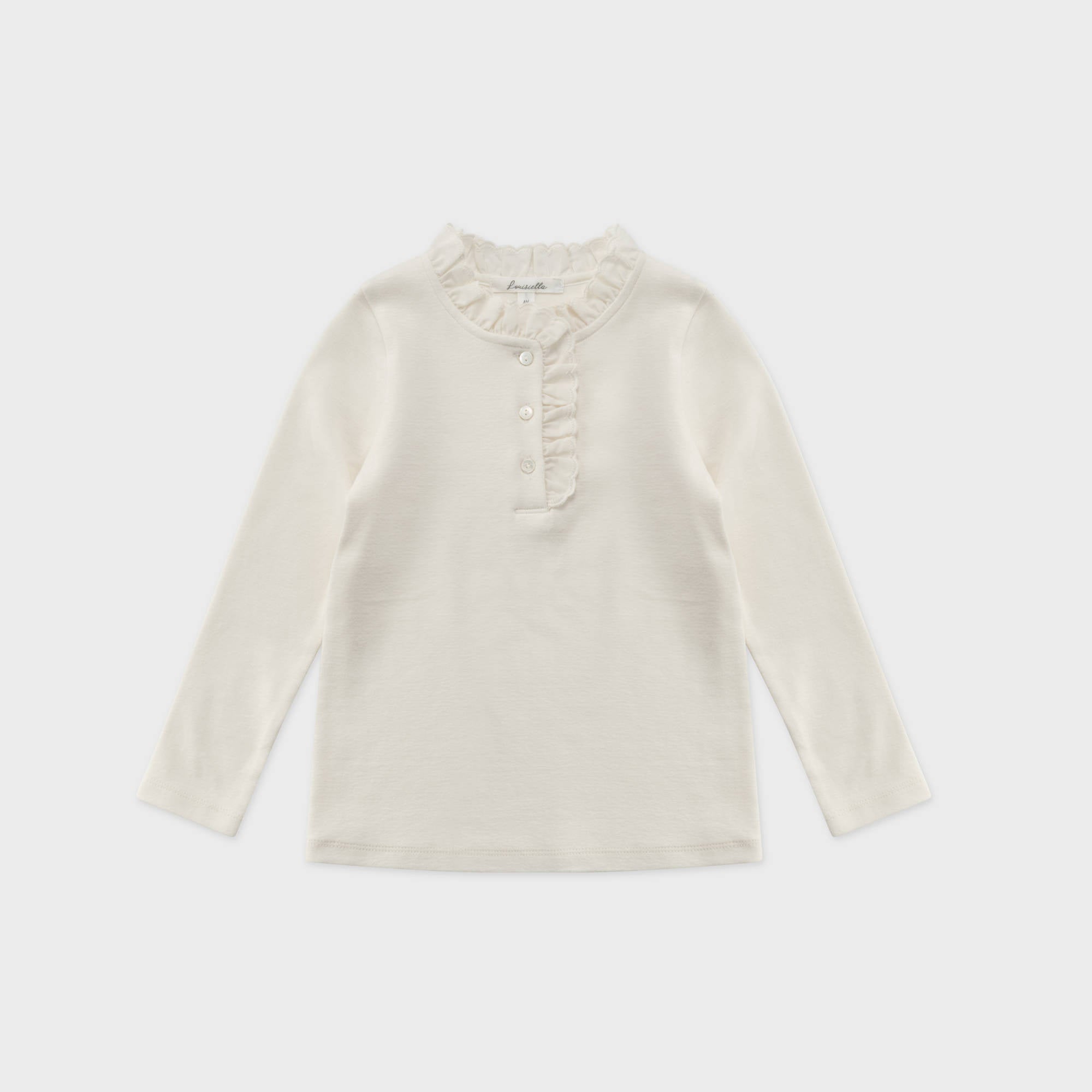 Girls White Cotton T-Shirt