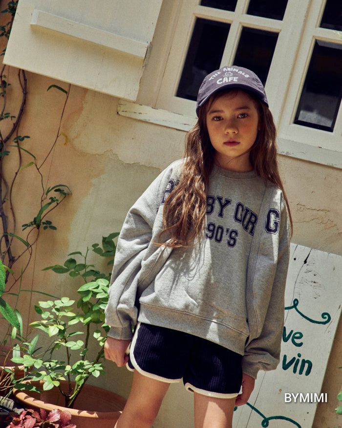 Girls Grey Logo Cotton Vest