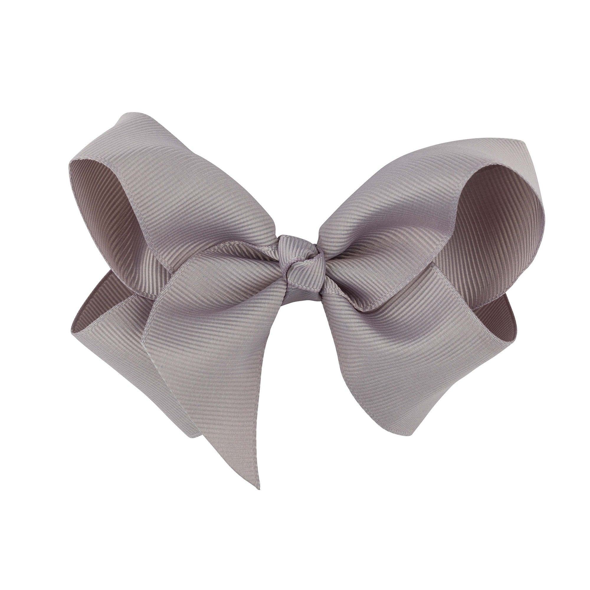 Girls Grey Bow Hair Clip - 10cm