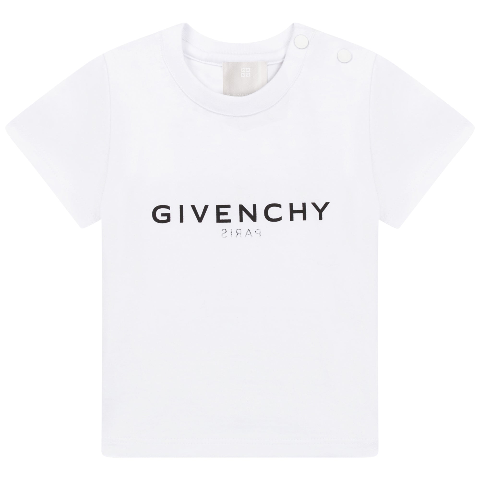 Baby Boys White Logo Cotton T-Shirt