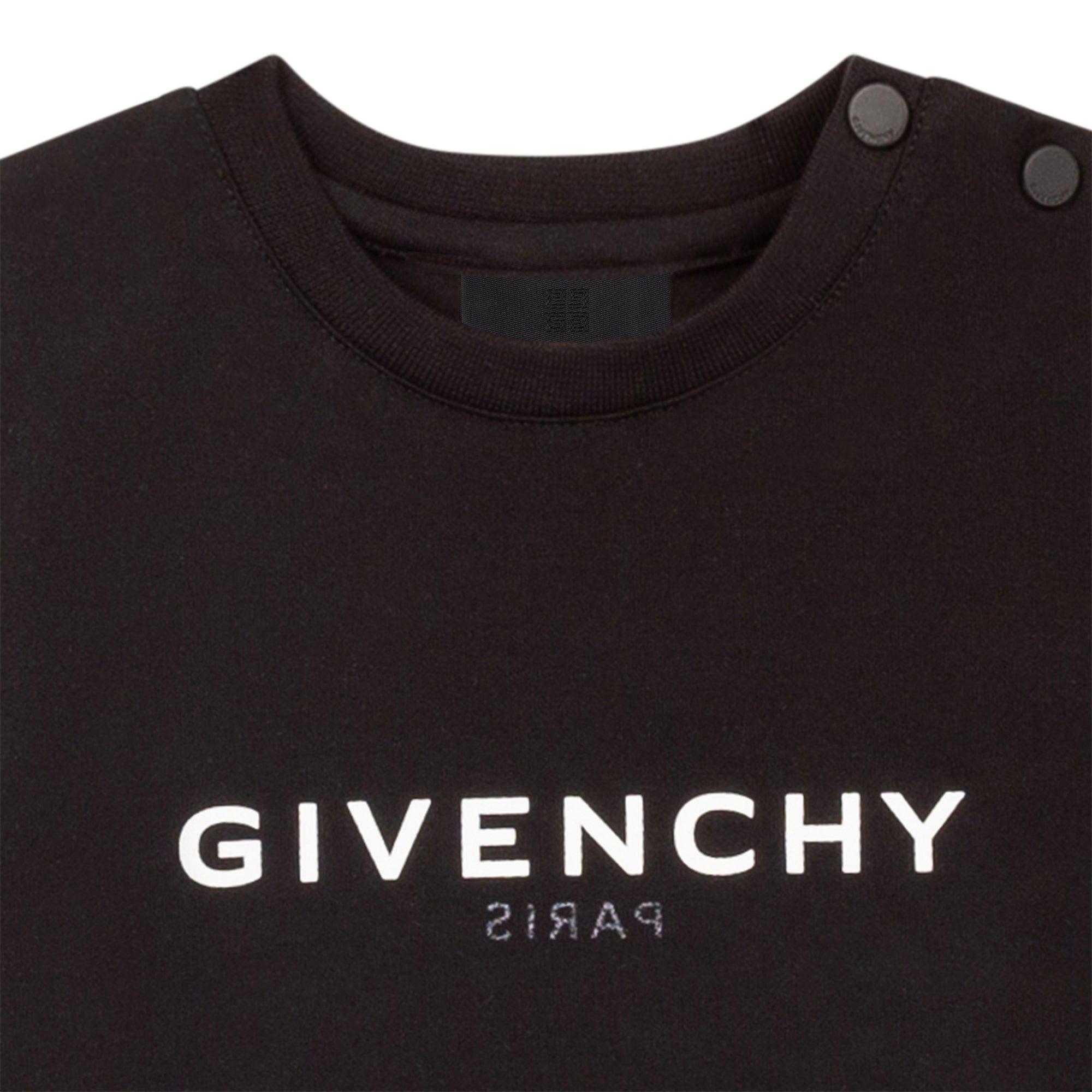 Baby Boys Black Logo Cotton T-Shirt