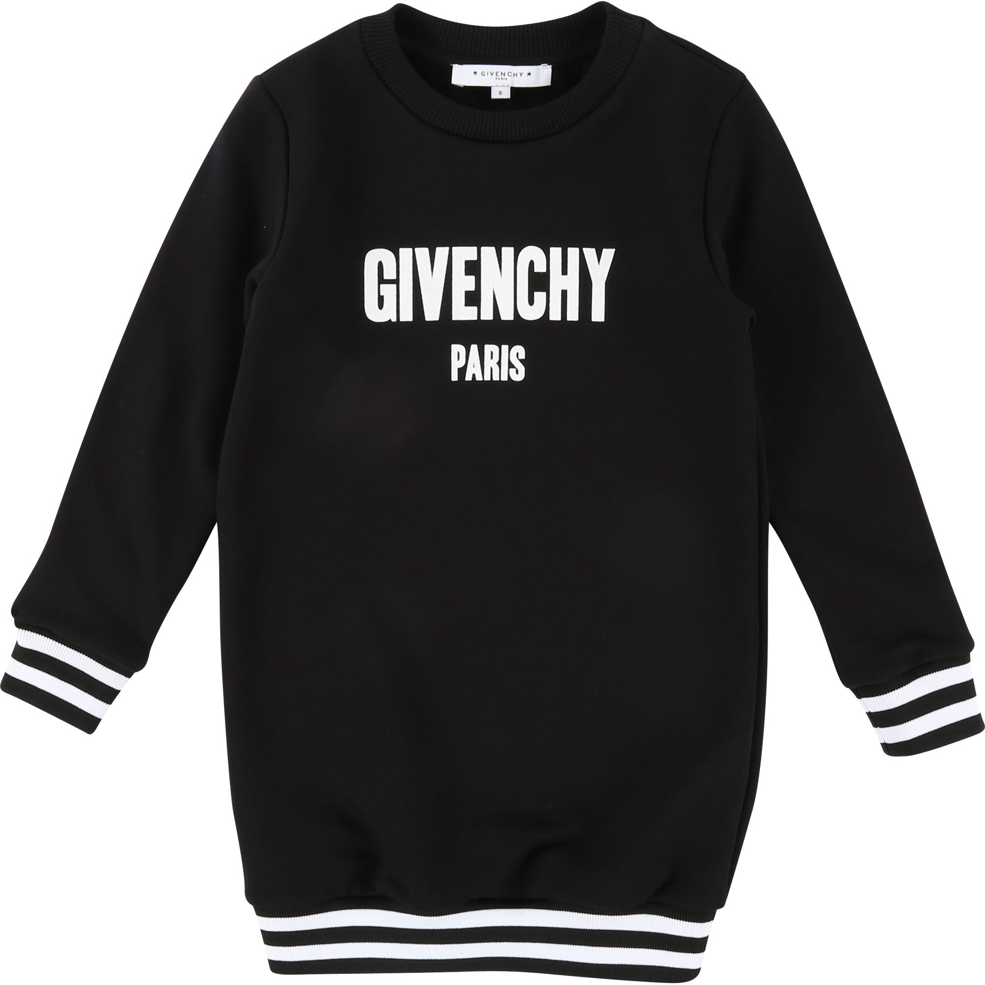 Girls Black Logo Cotton Dress