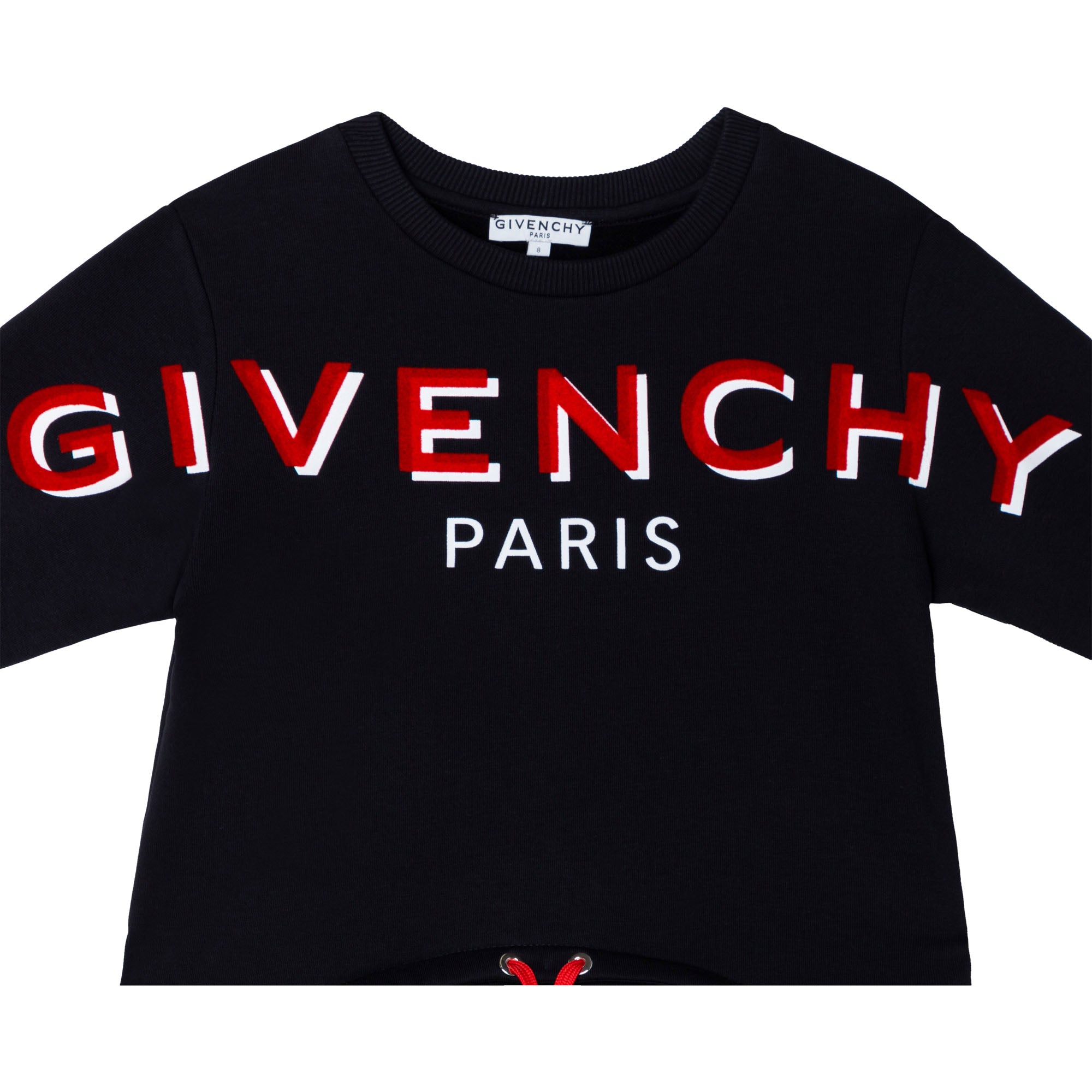 Girls Black Logo Cotton Dress
