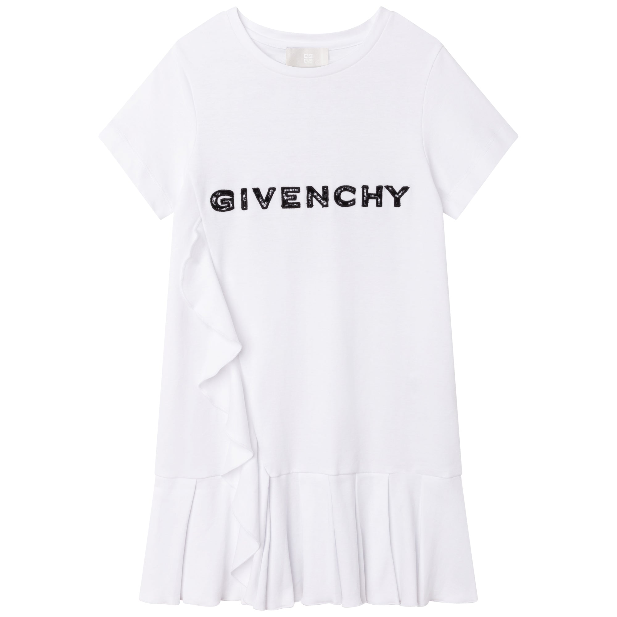 Girls White Cotton Dress
