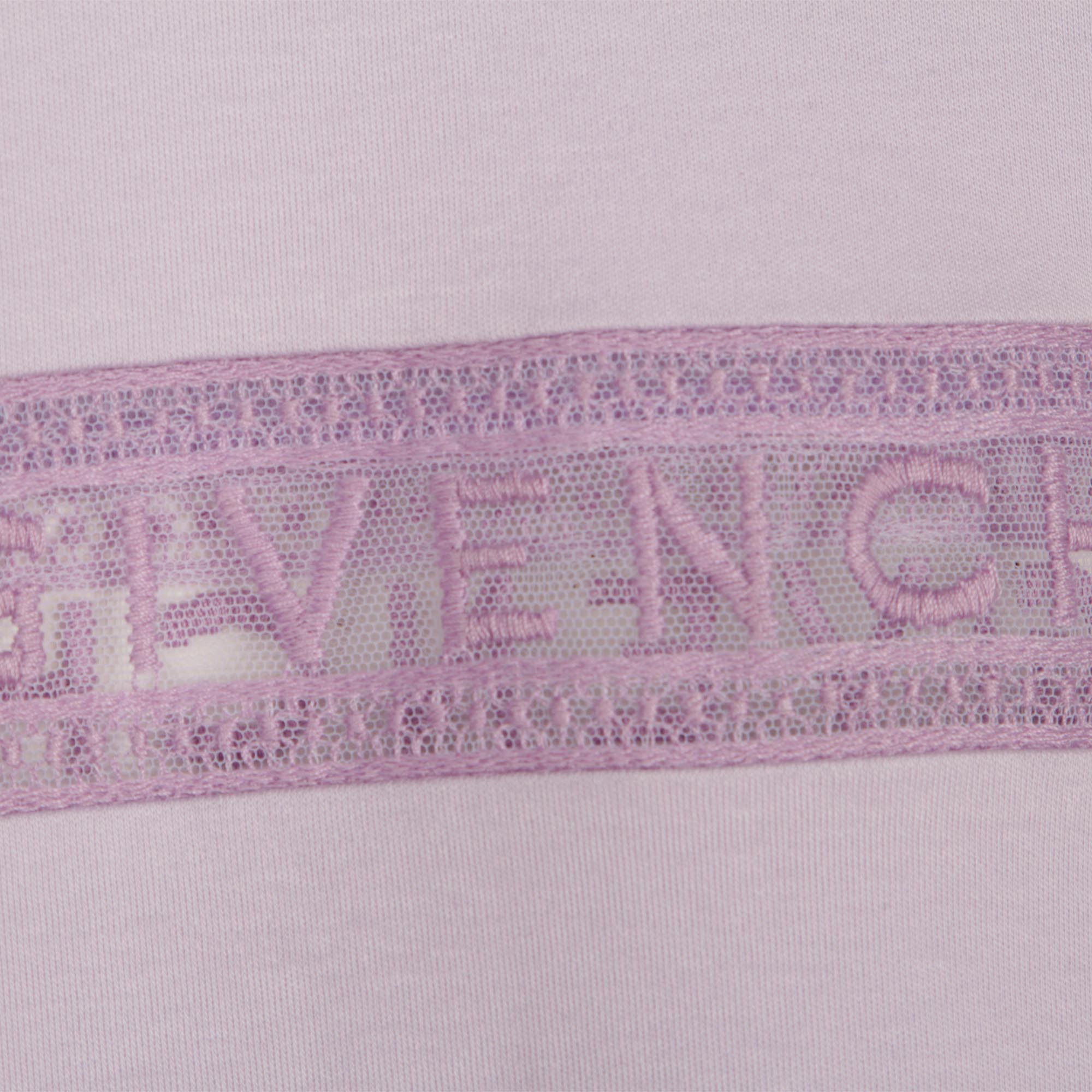Girls Light Purple Logo Cotton Dress