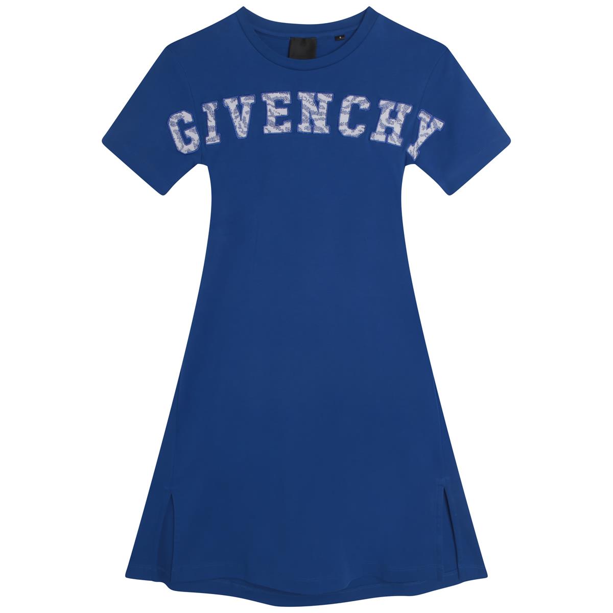 Girls Blue Logo Dress