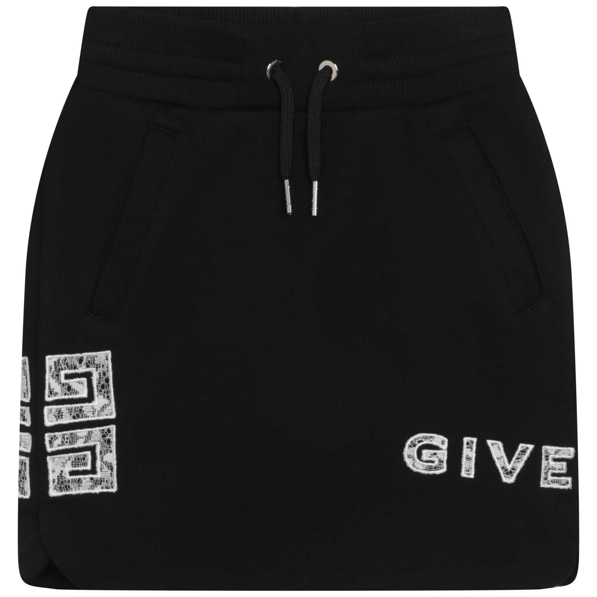 Girls Black Cotton Skirts