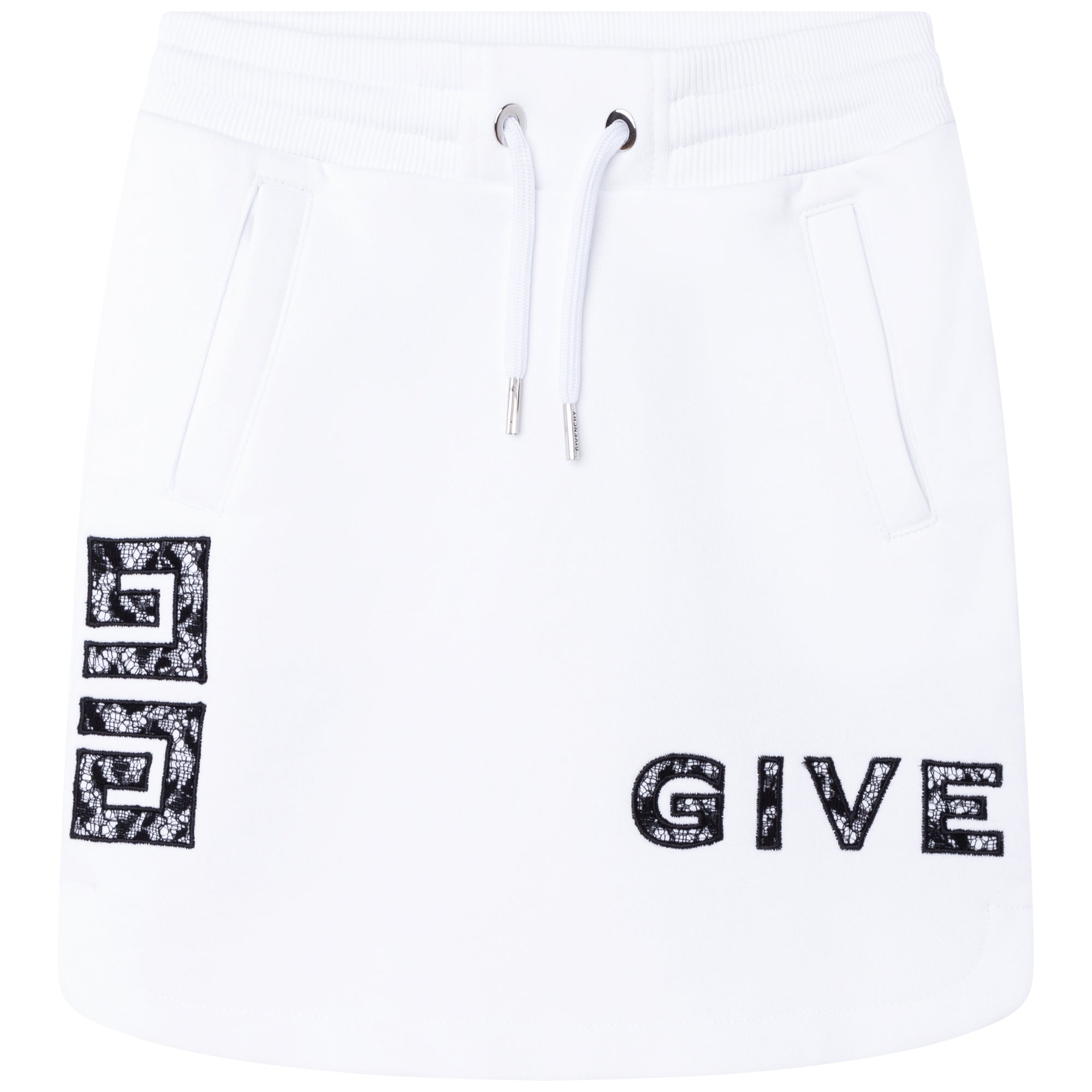 Girls White Logo Skirt