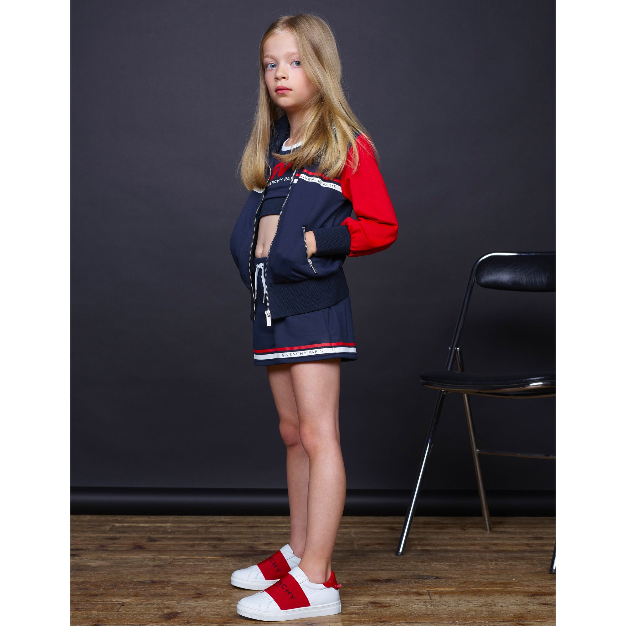 Girls Blue & Red Shorts