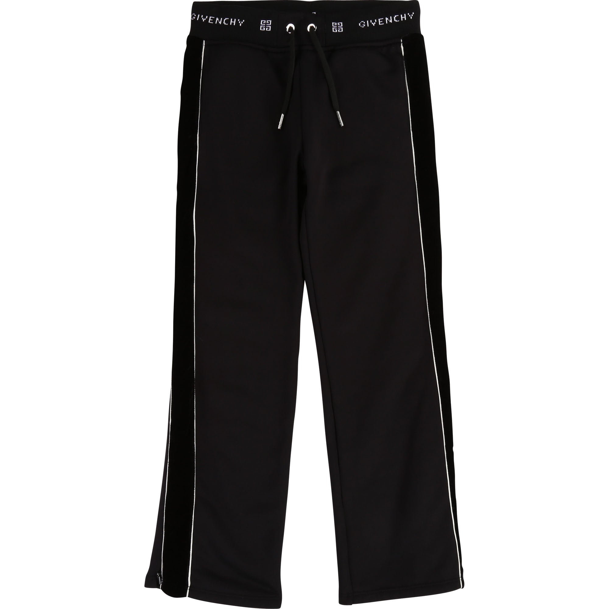 Girls Black Drawstring Trousers
