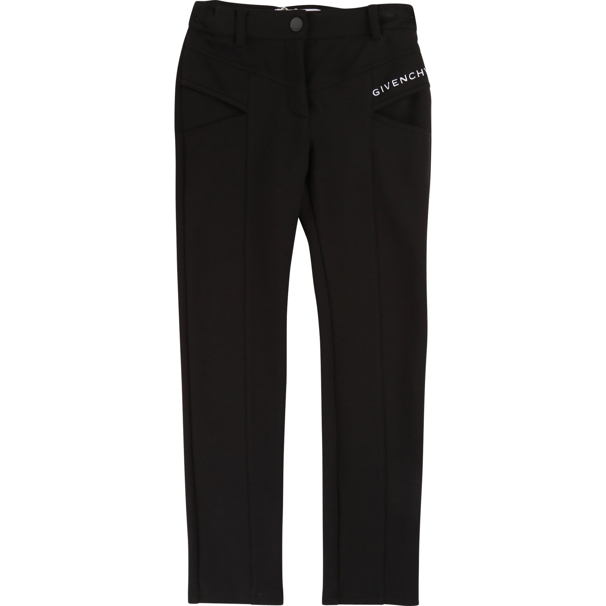 Girls Black Pocket Trousers