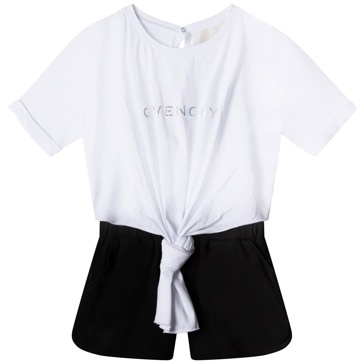 Girls White Jumpsuit