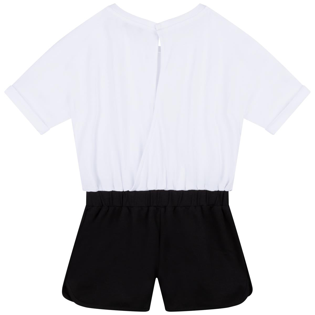 Girls White Jumpsuit