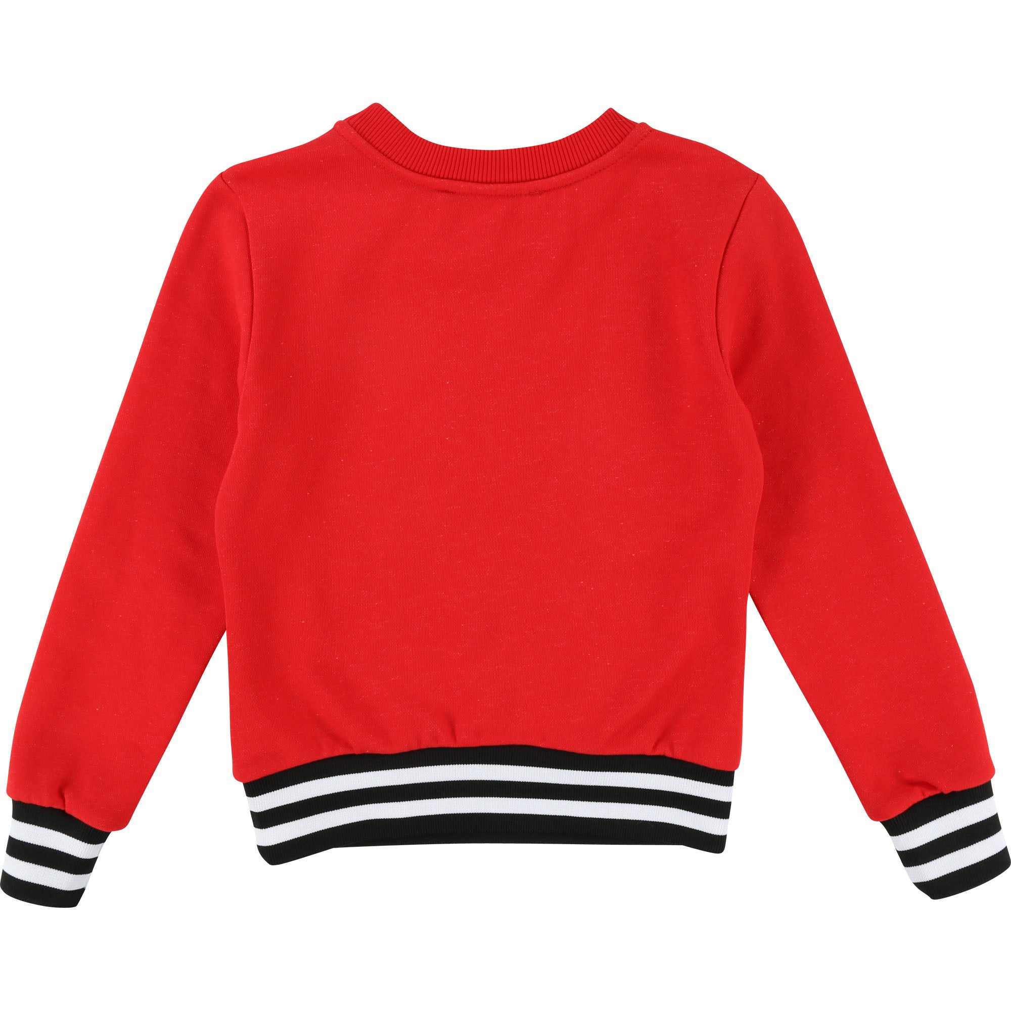 Girls Red Logo Cotton Sweatshirt