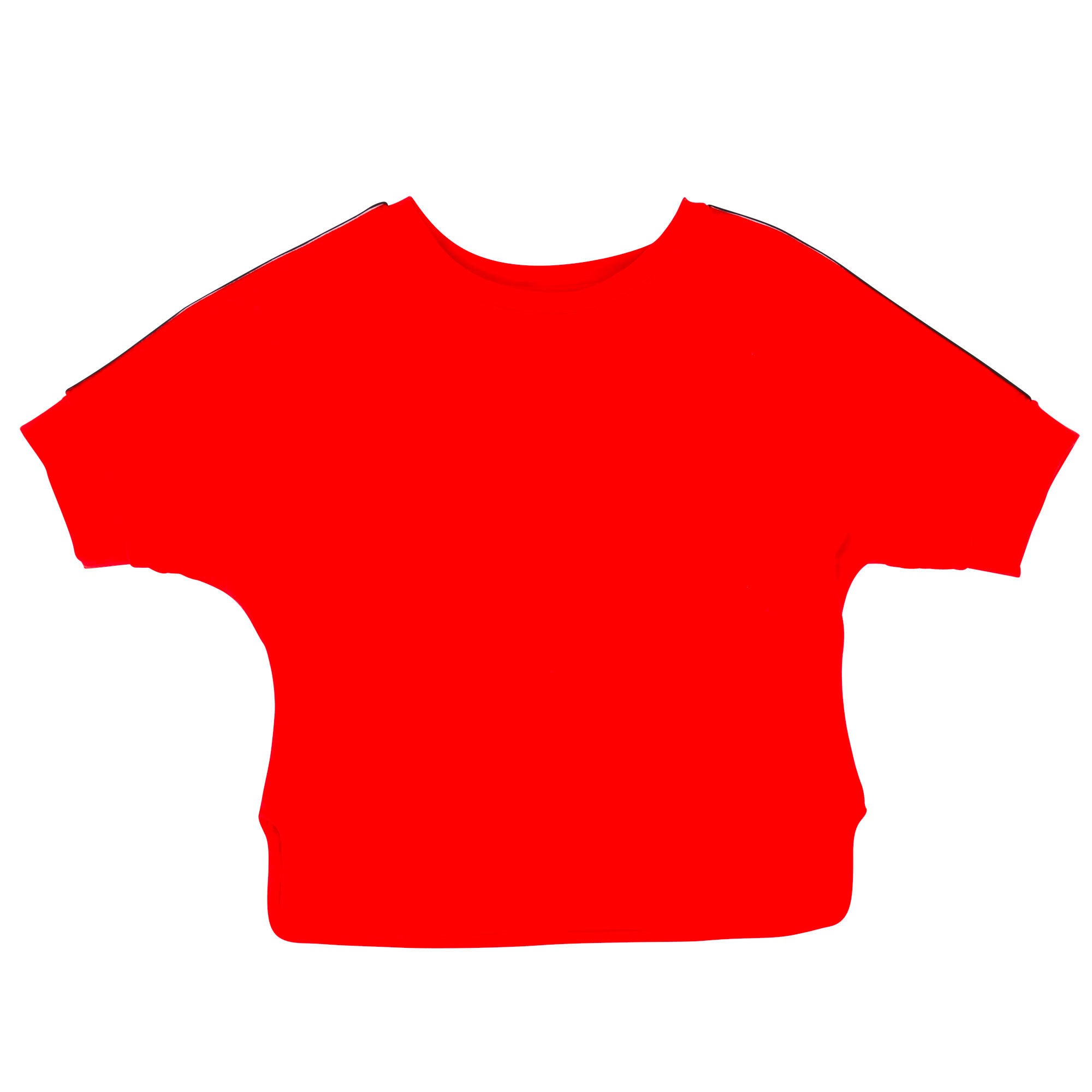 Girls Red & White Logo Cotton T-shirt