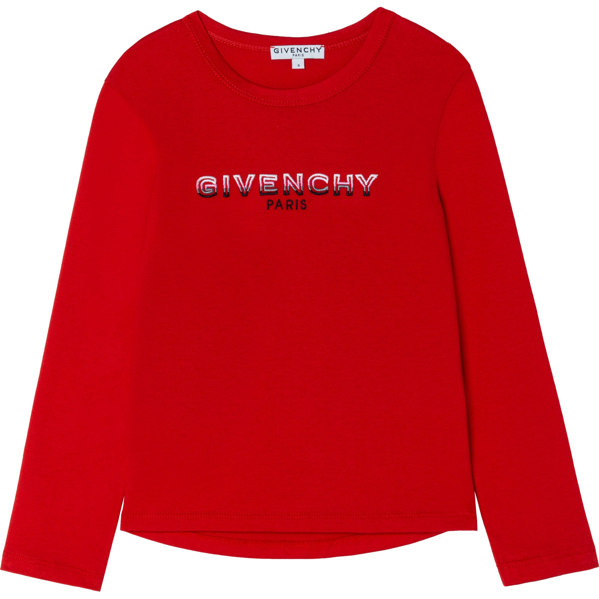 Girls Red Logo Cotton T-Shirt