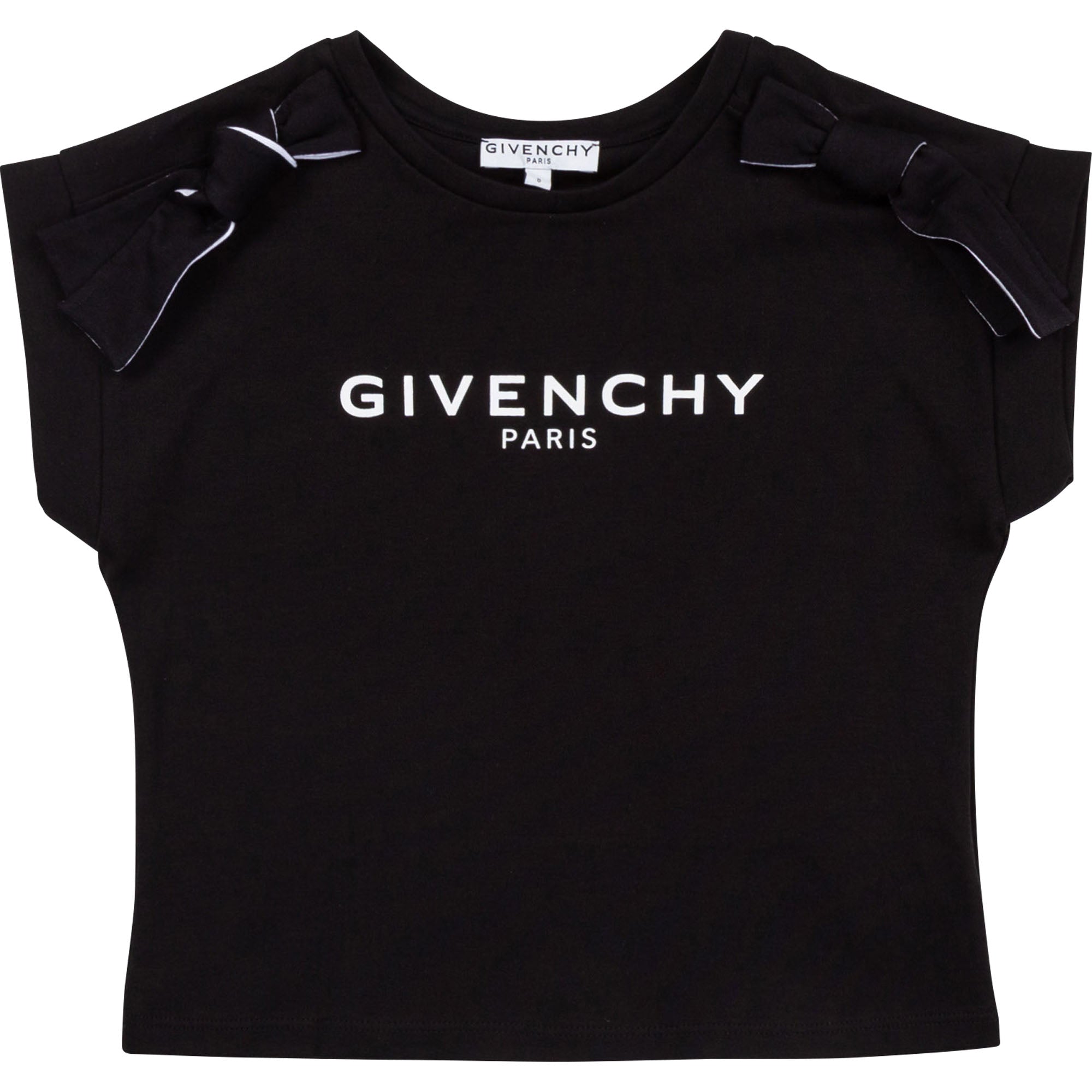 Girls Black Cotton T-Shirt