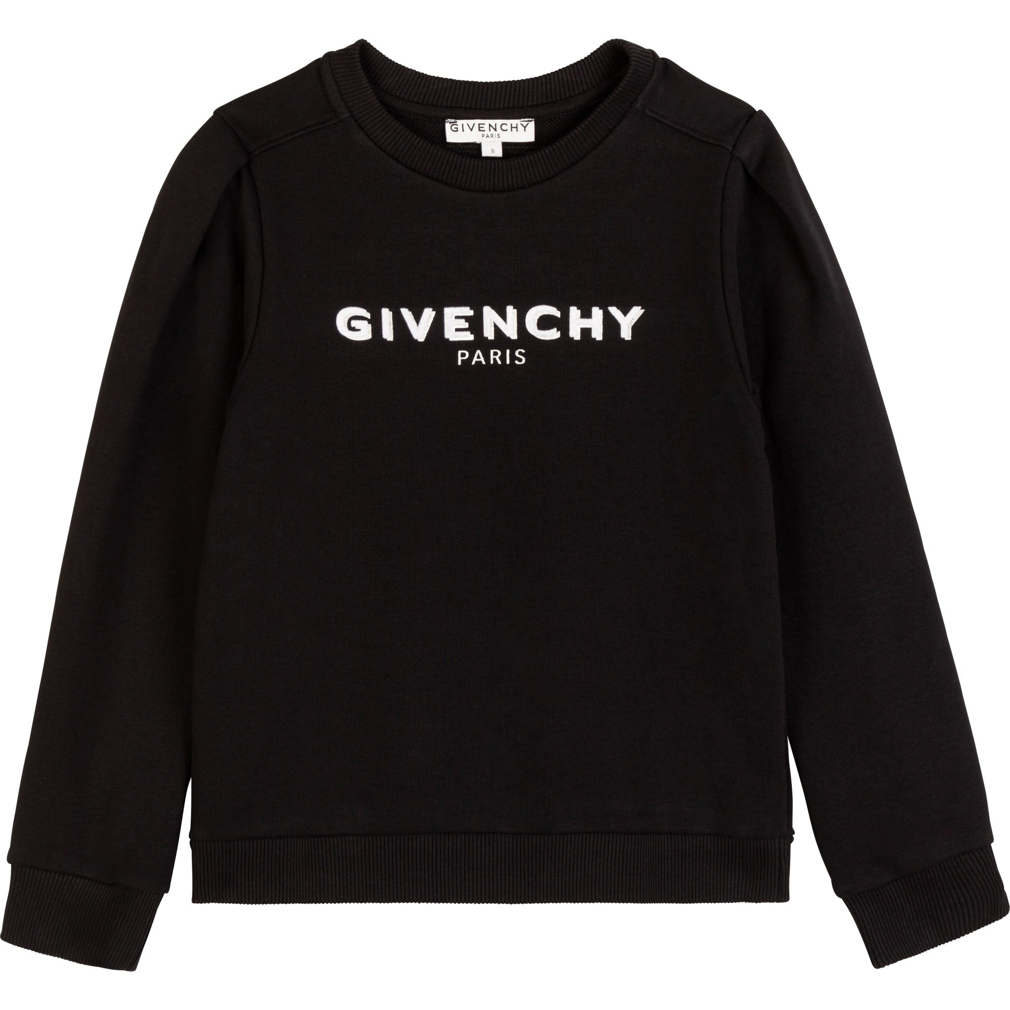 Girls Black Logo Cotton Sweatshirt
