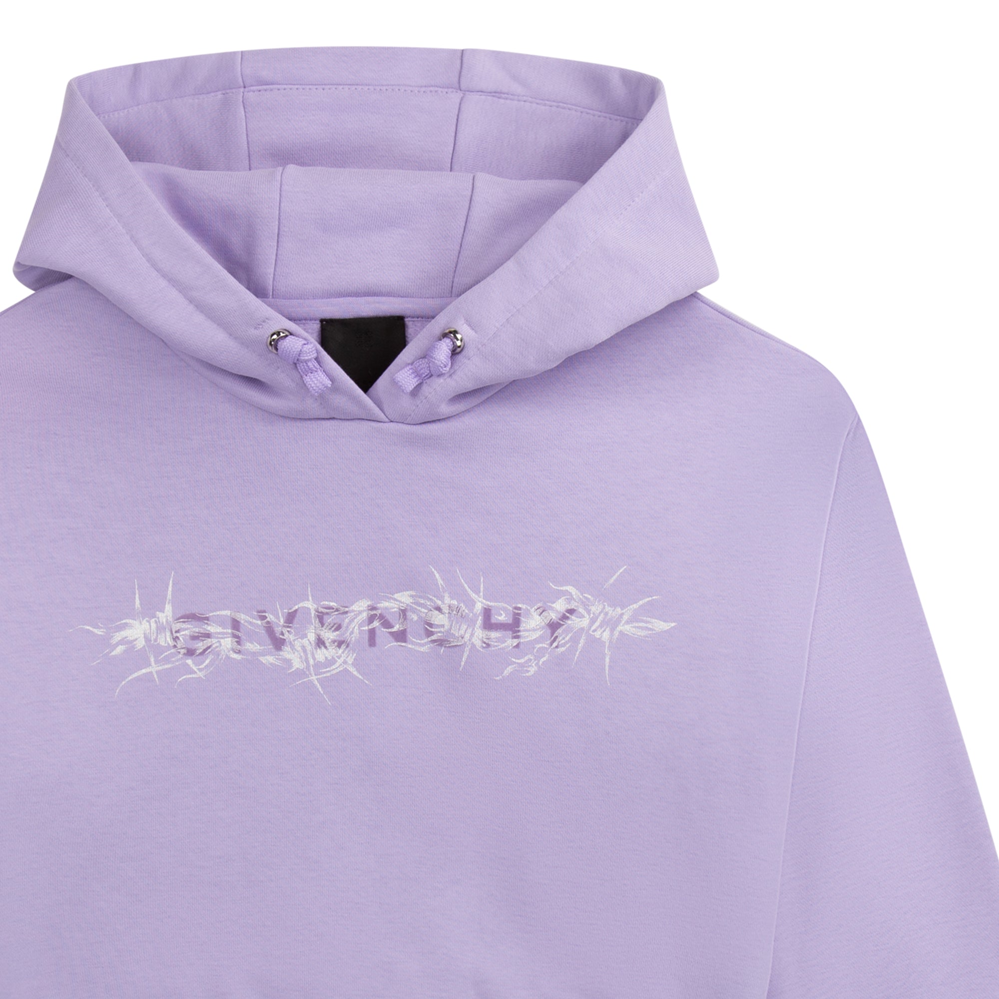 Girls Light Violet Logo Cotton Sweatshirt