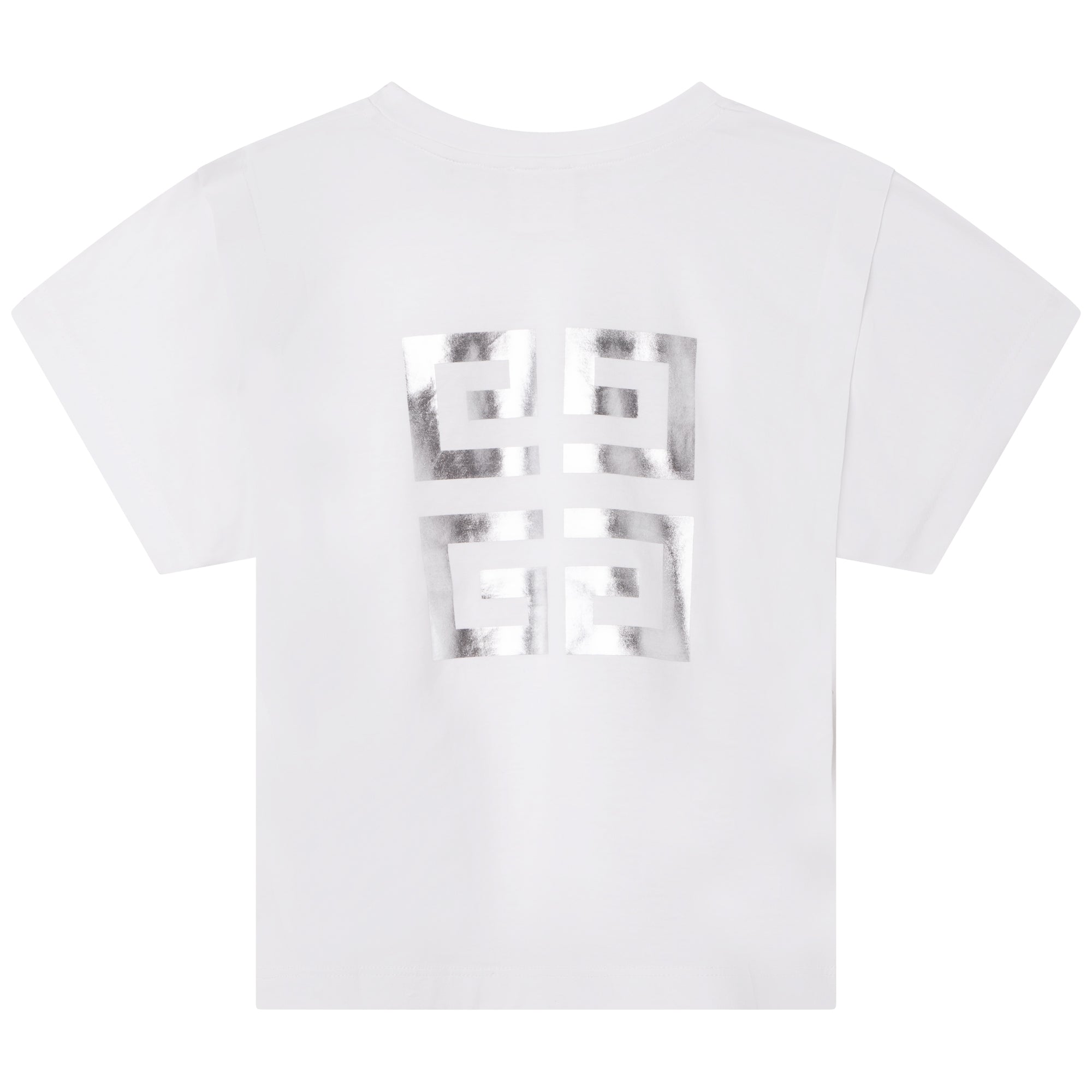 Girls White Logo Cotton T-Shirt