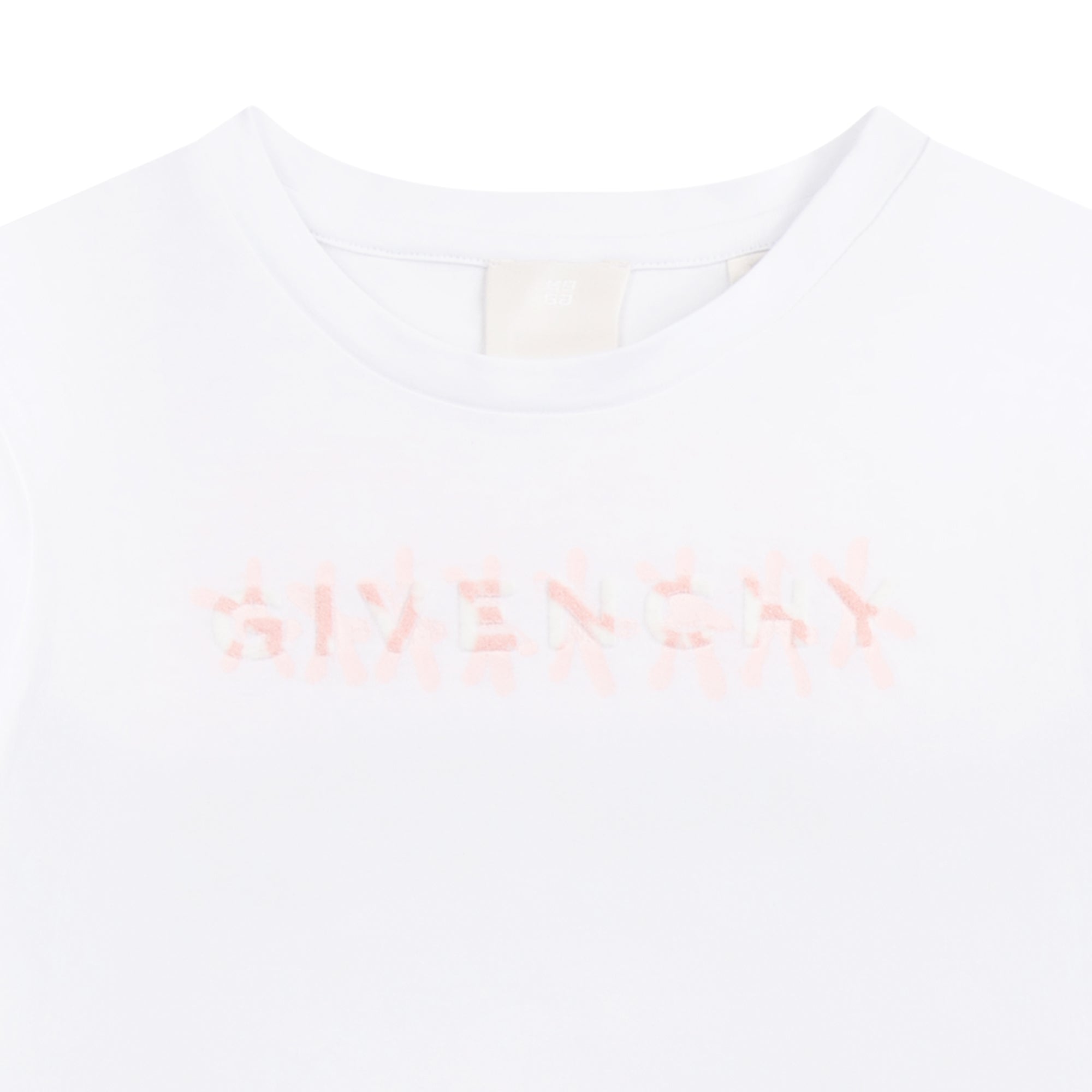 Girls White Logo Cotton T-Shirt