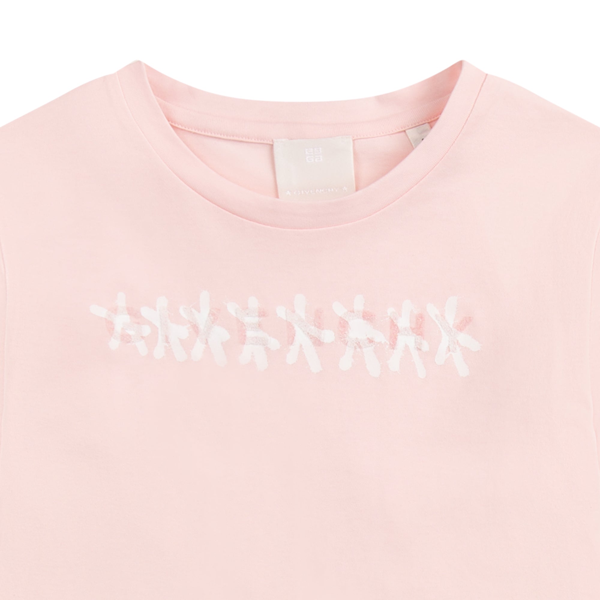 Girls Pink Logo Cotton T-Shirt