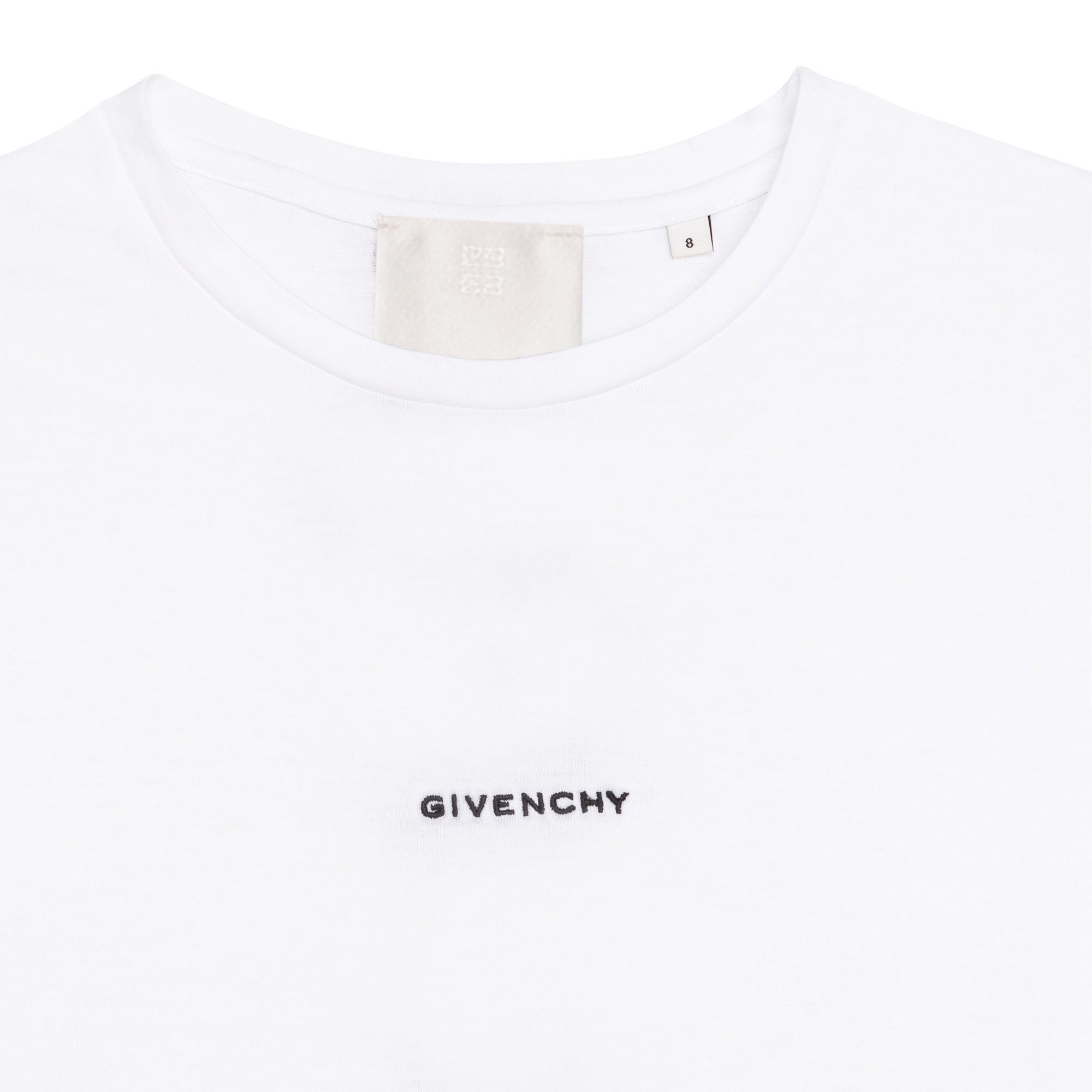 Girls White Logo Cotton T-Shirt