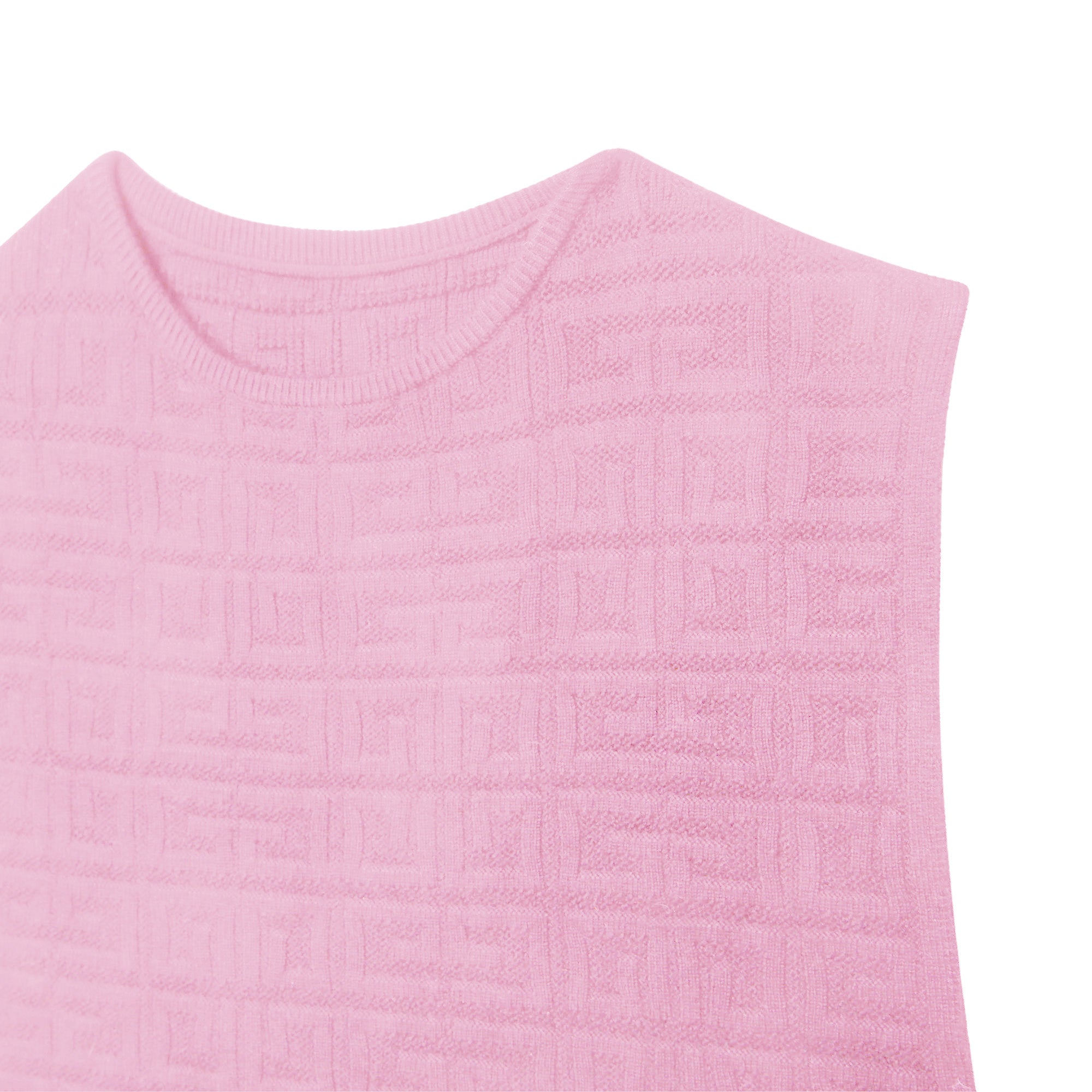 Girls Pink Logo Short Sleeves Sweater