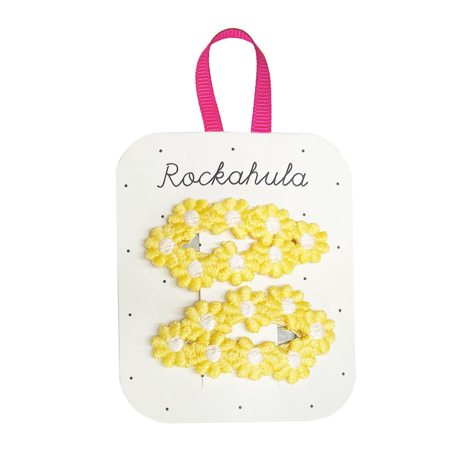 Flower Crochet Clips Yellow