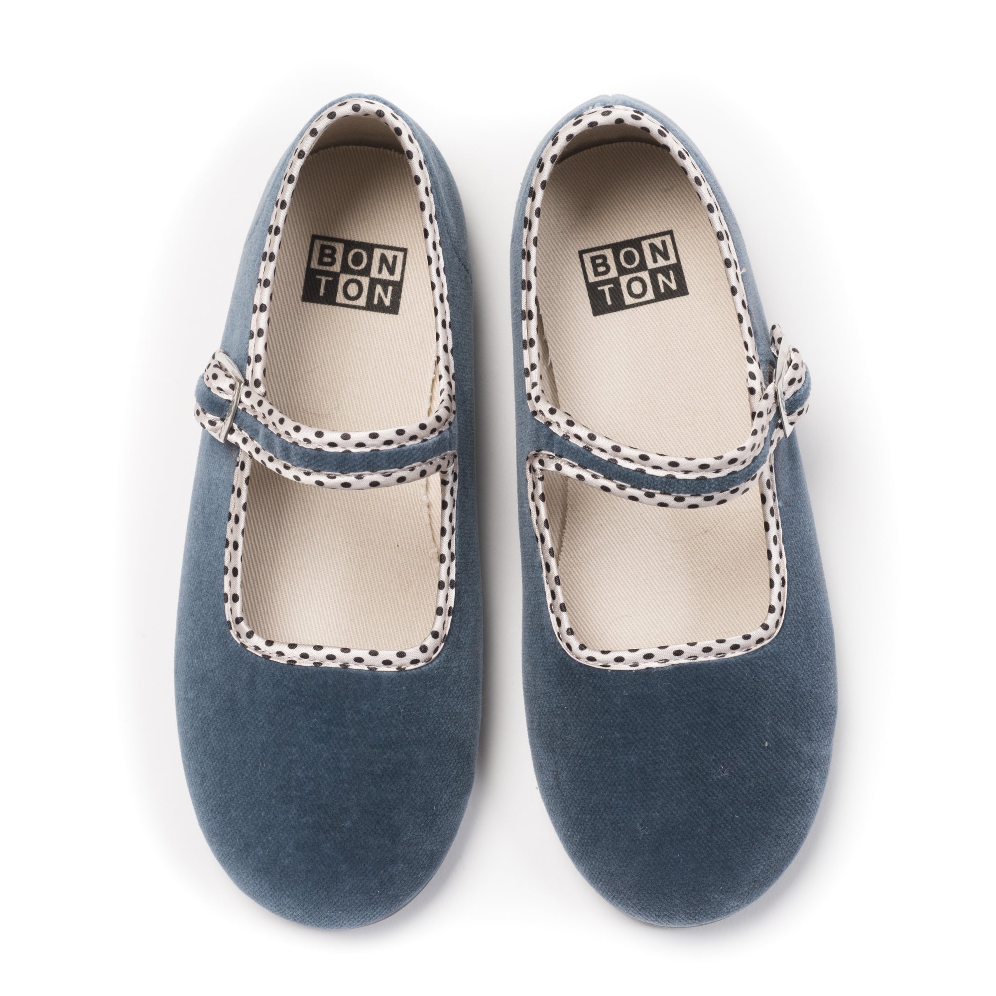 Girls Blue Grey Cotton Shoes