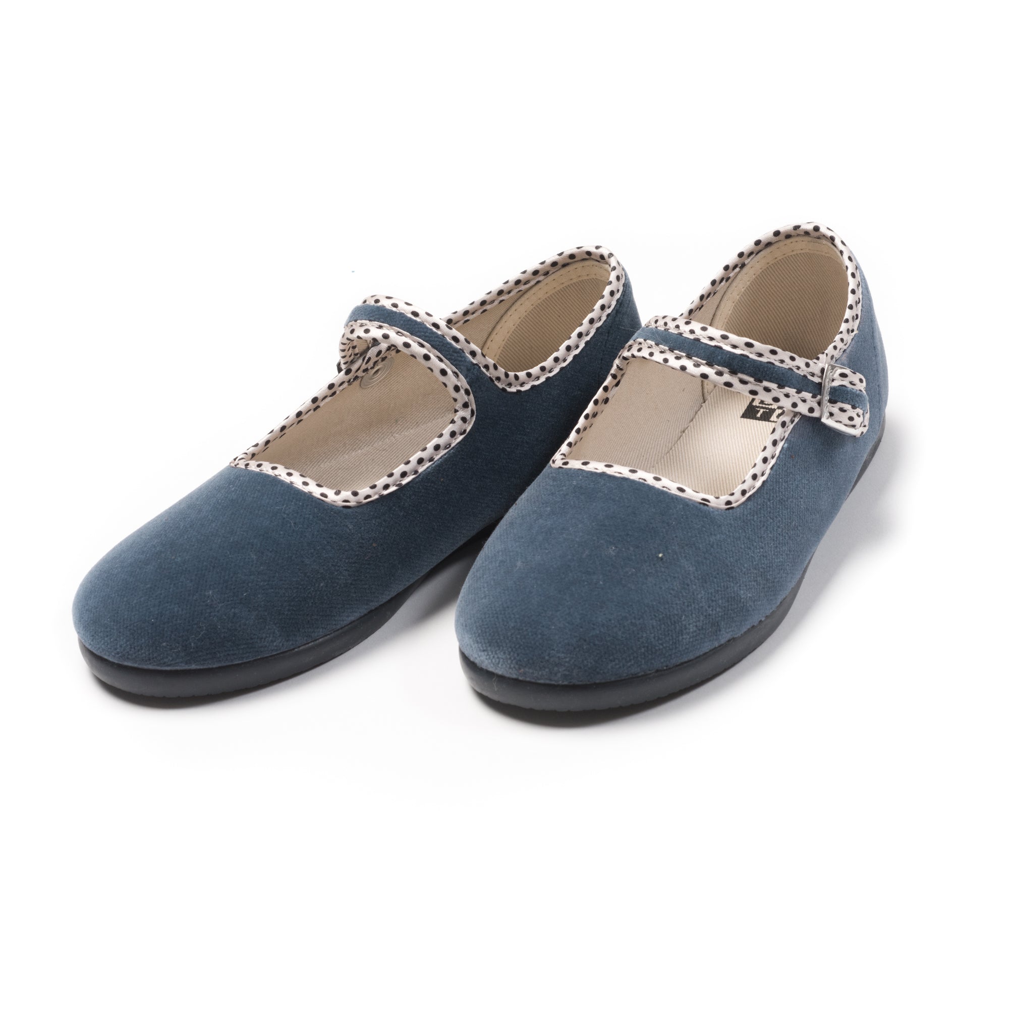 Baby Girls Blue Grey Cotton Shoes