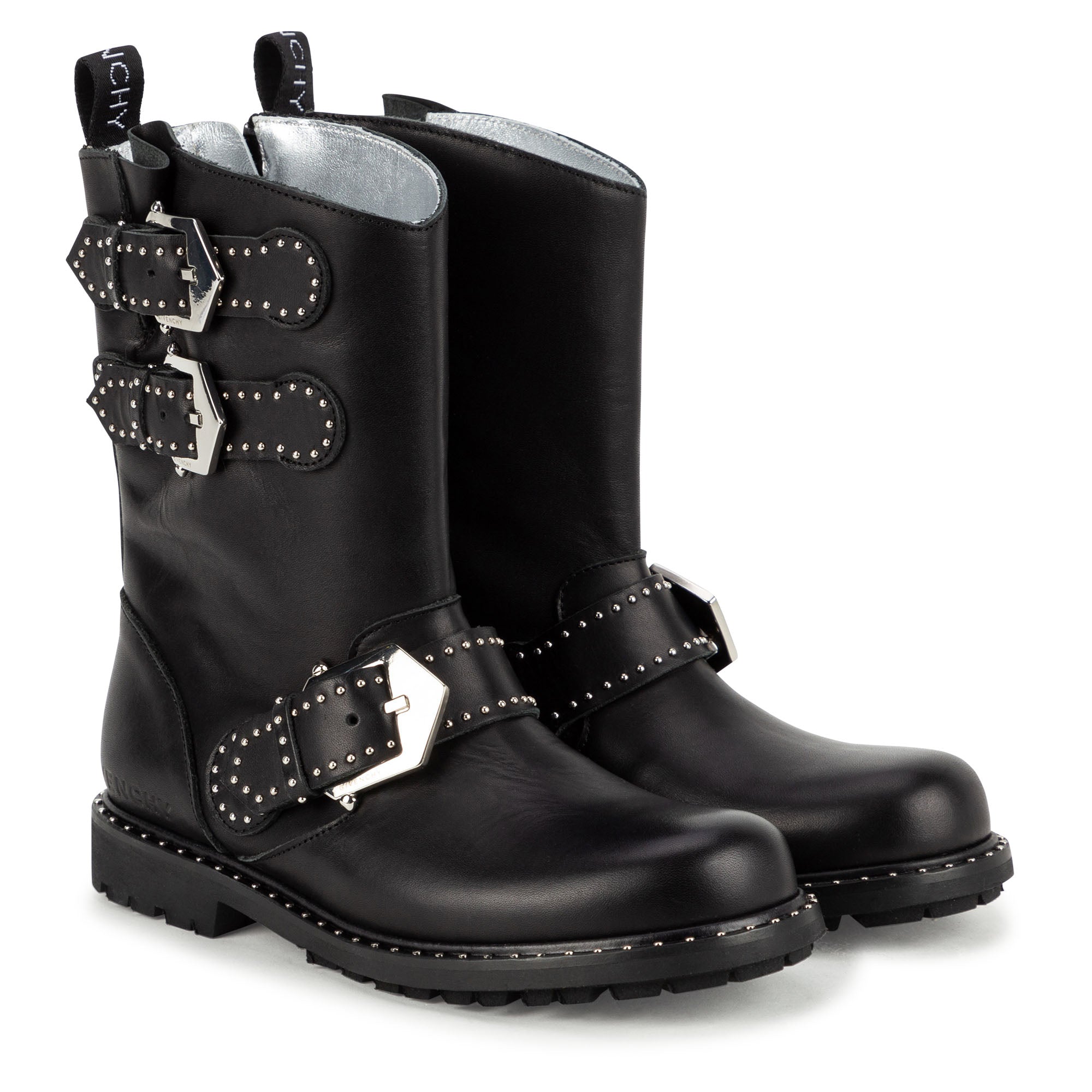 Girls Black Leather Shoes