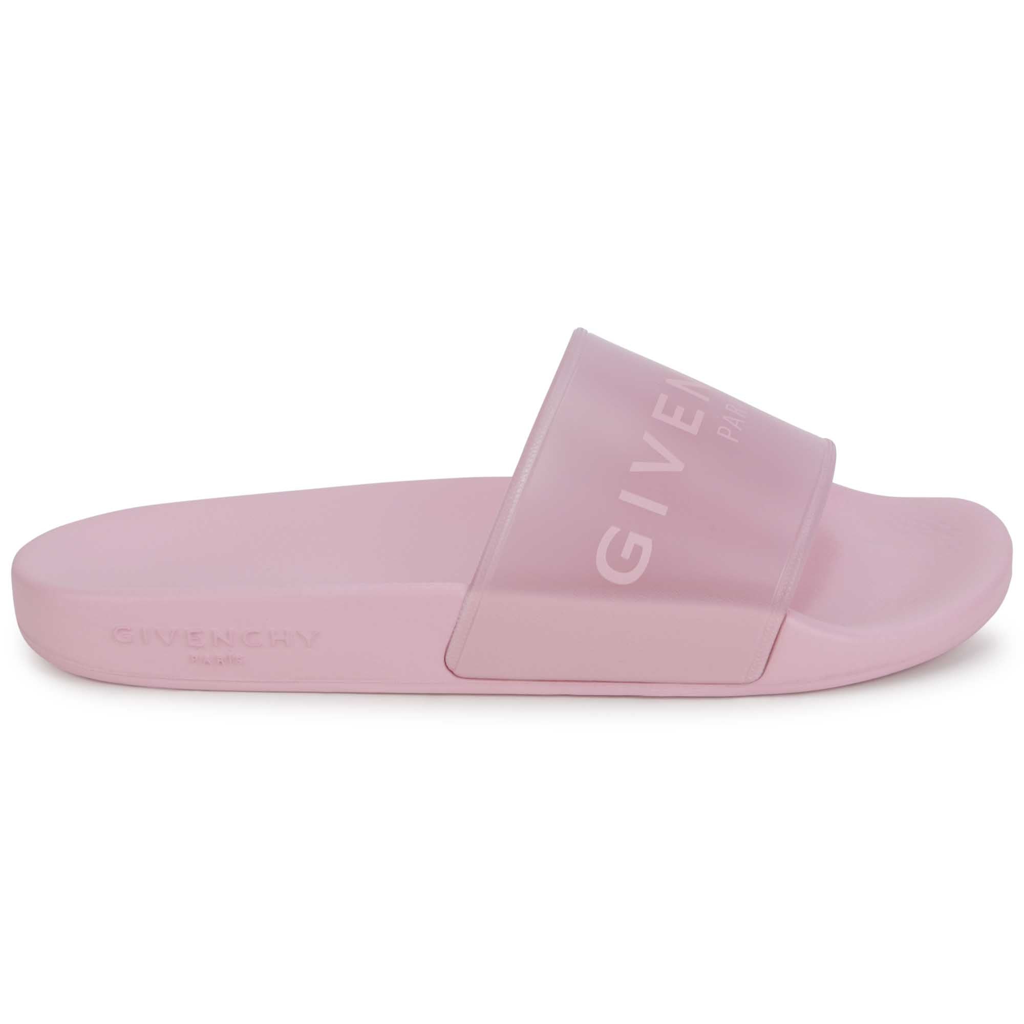 Girls Pink Logo Slippers