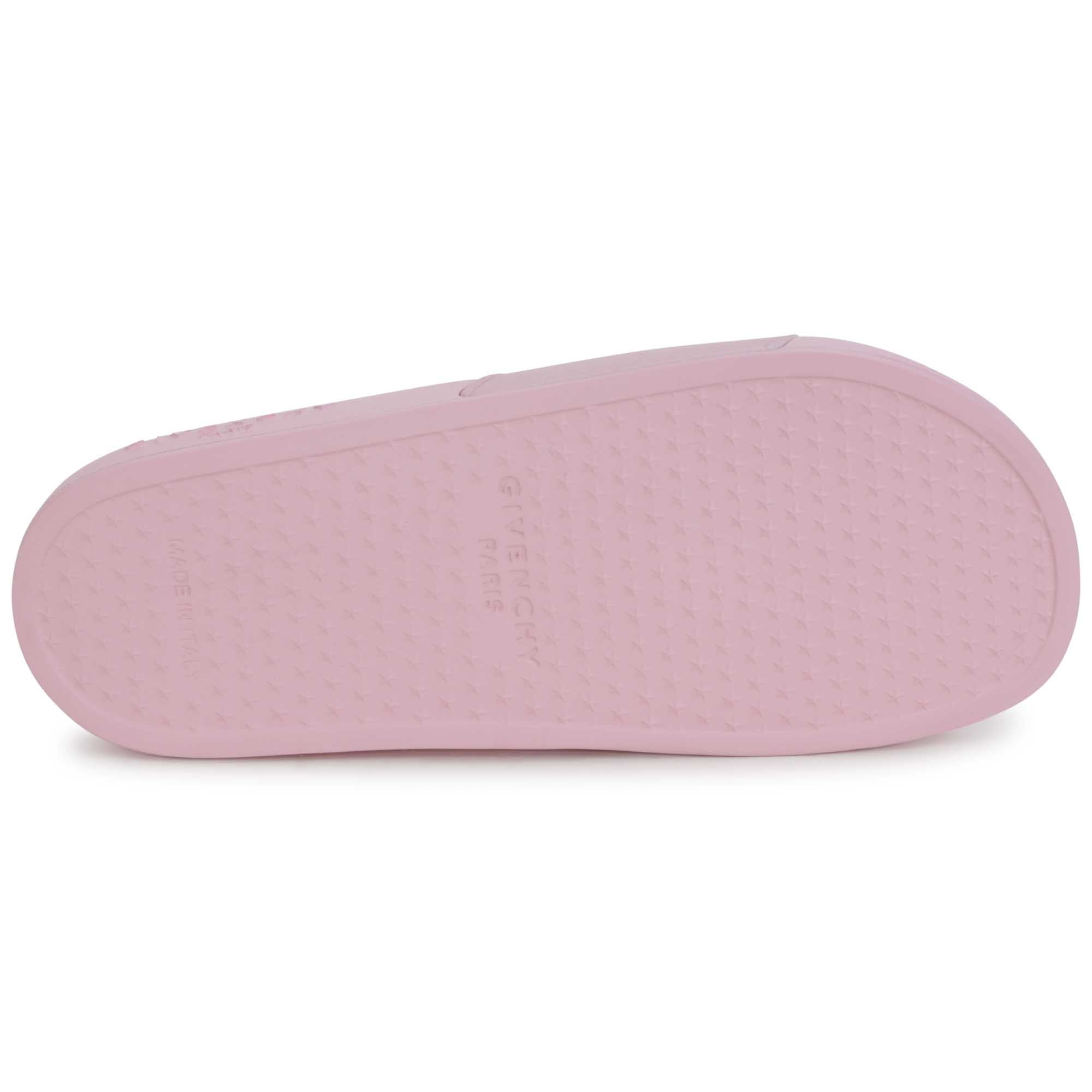 Girls Pink Logo Slippers