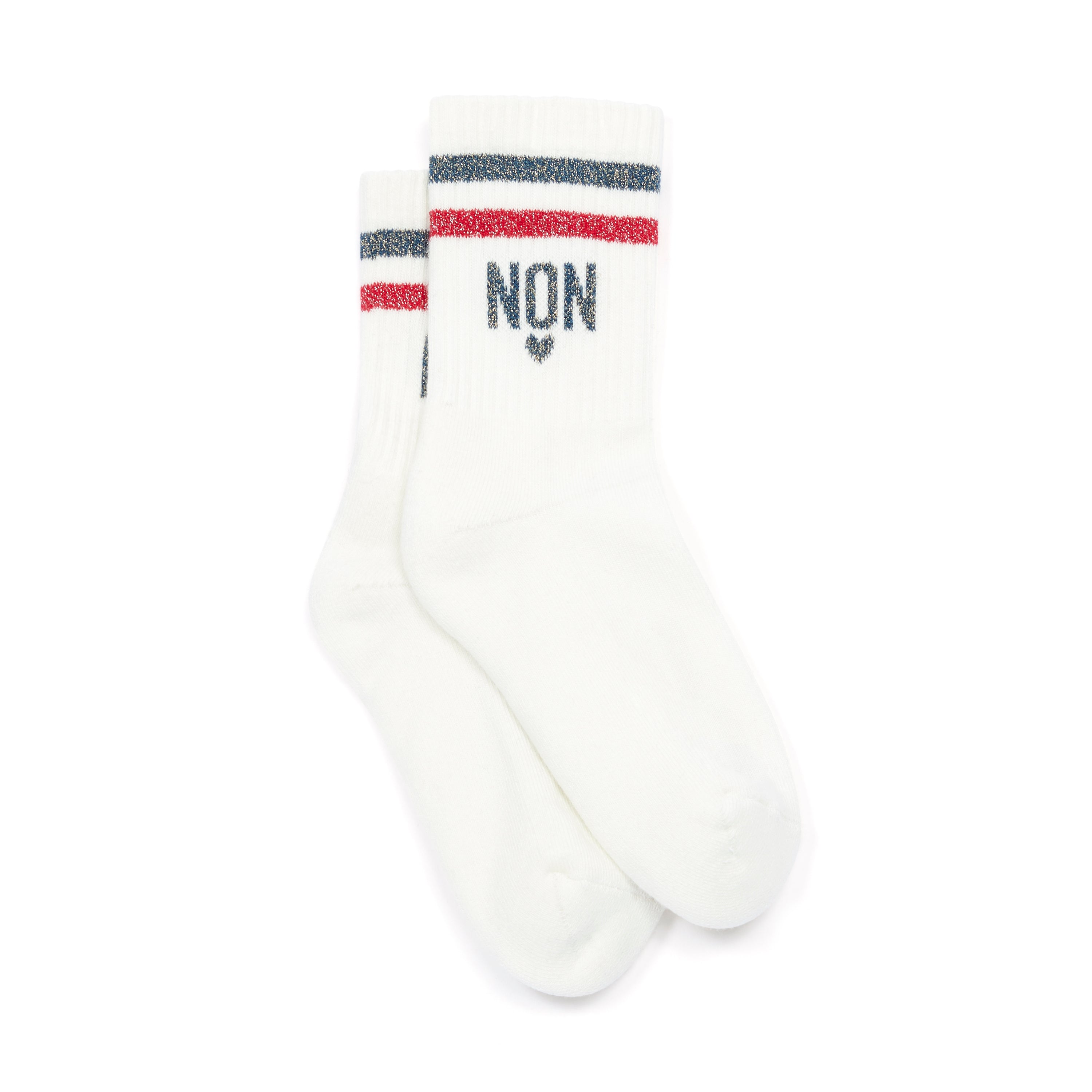 Girls White Logo Cotton Socks