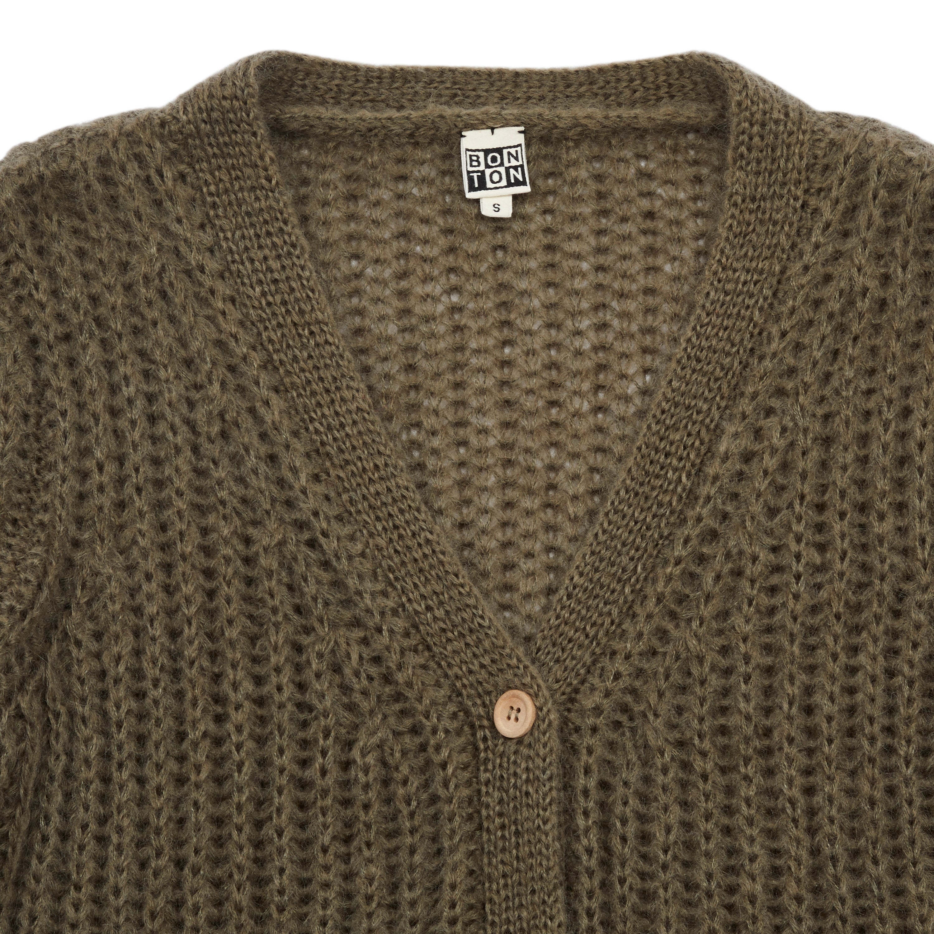 Girls Green Button Cardigan
