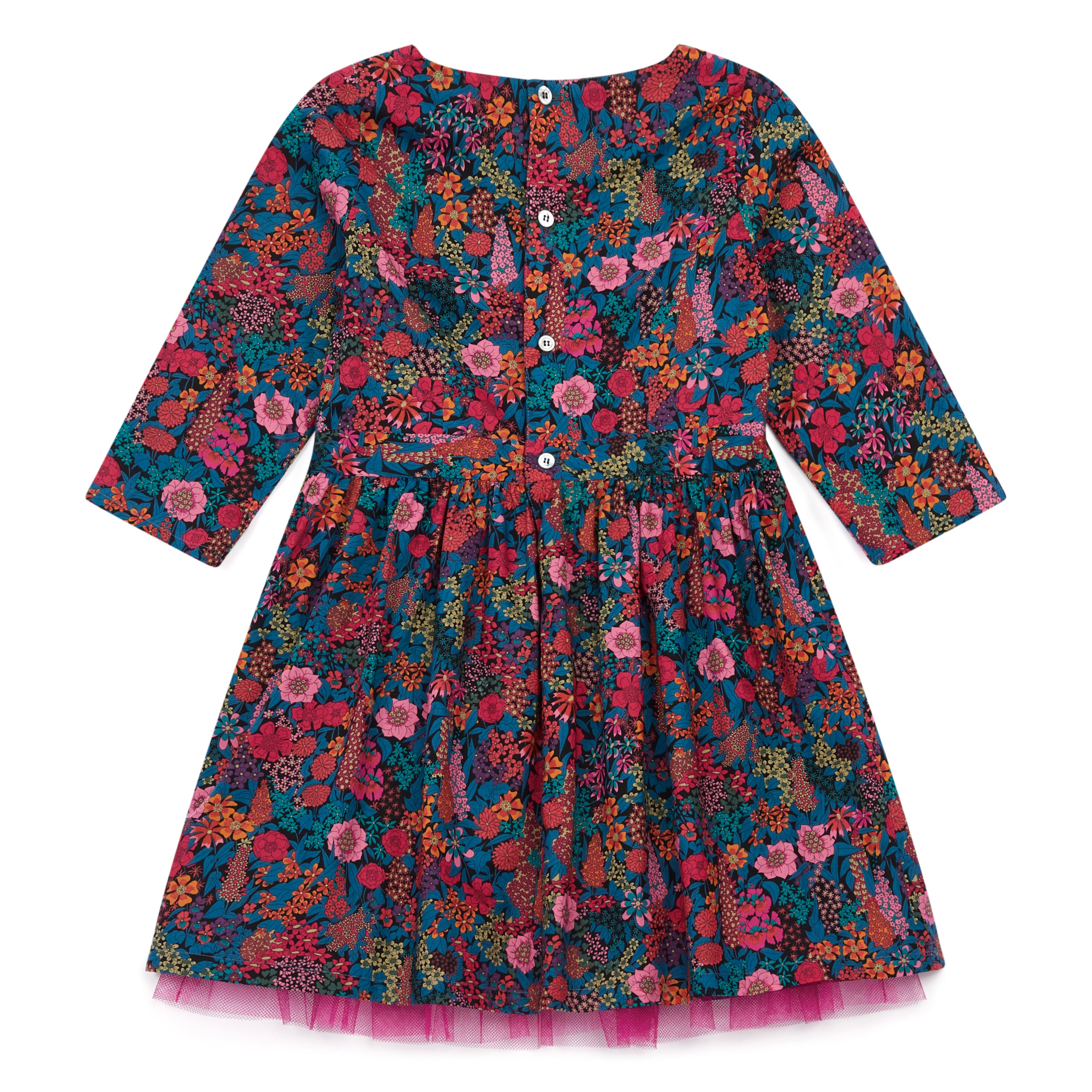 Girls Multicolor Waist Cotton Dress