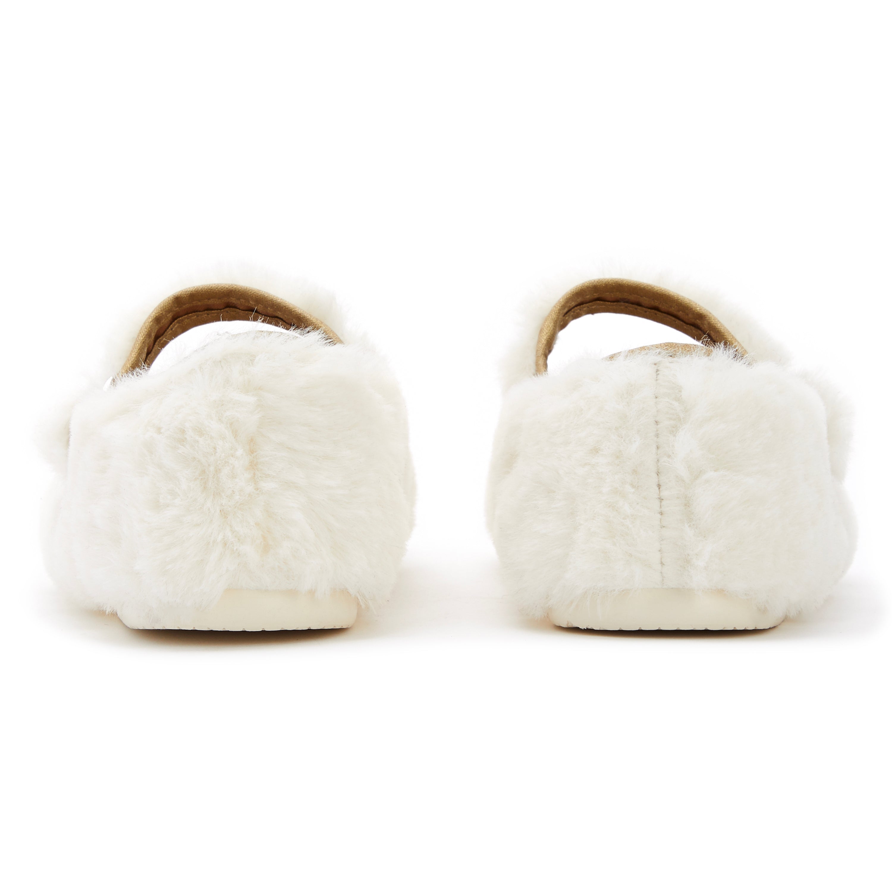Girls Ecru Cotton Shoes