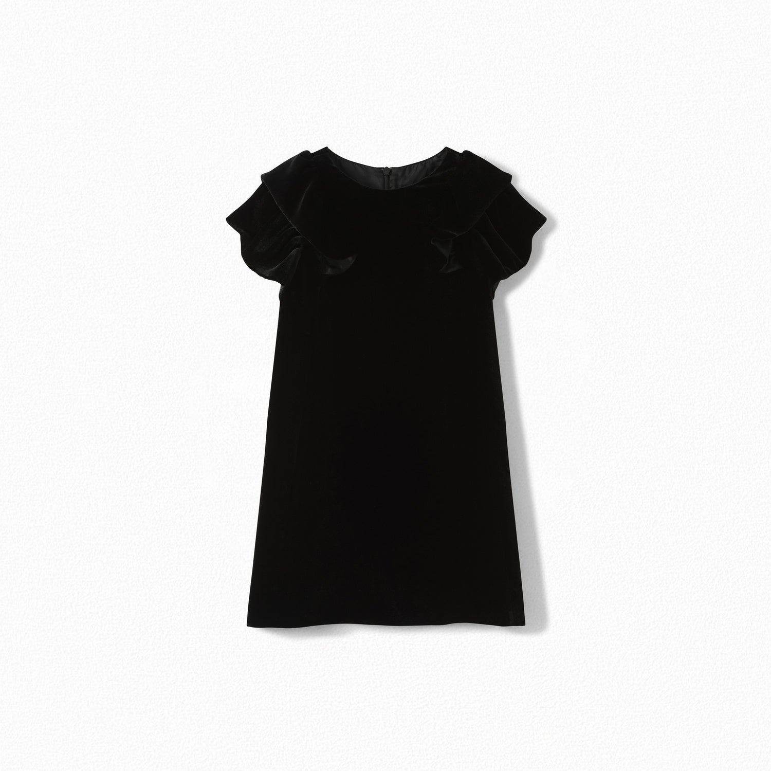Girls Black Velvet Dress