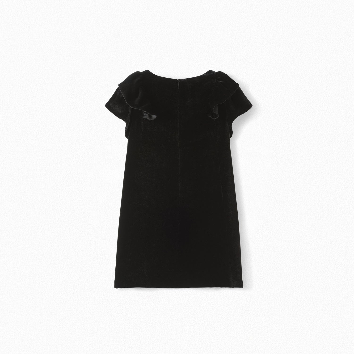 Girls Black Velvet Dress
