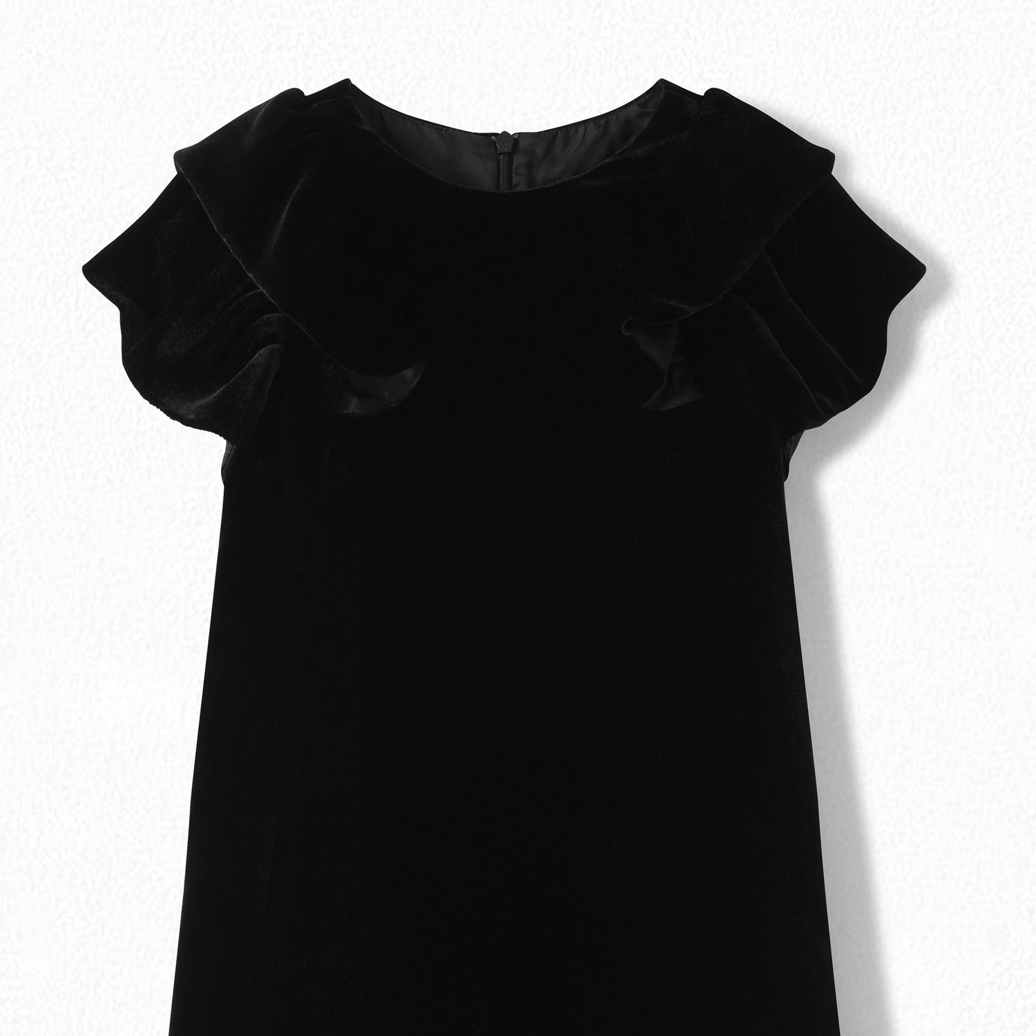 Girls Black Velvet Dress