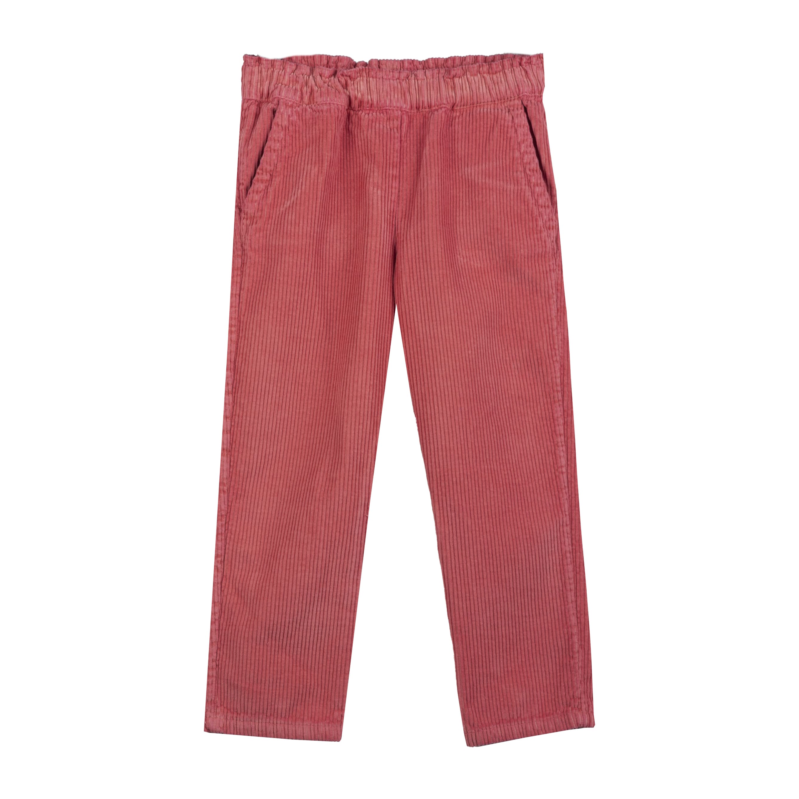 Girls Dark Pink Cotton Trousers