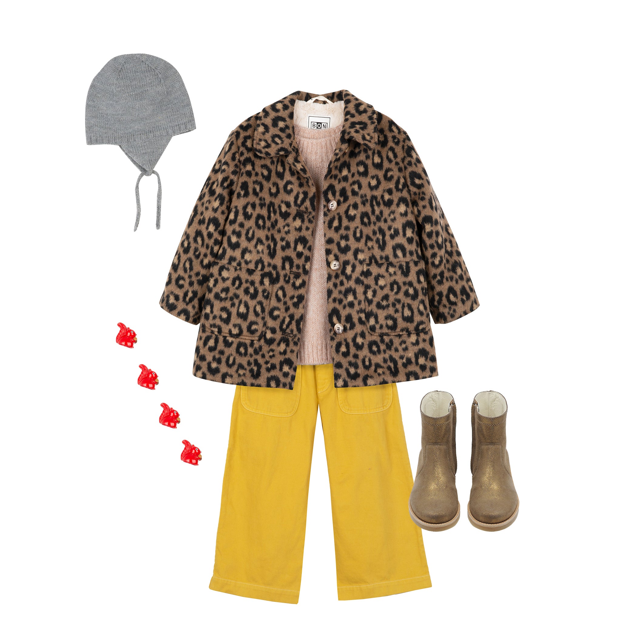 Girls Yellow Cotton Trousers